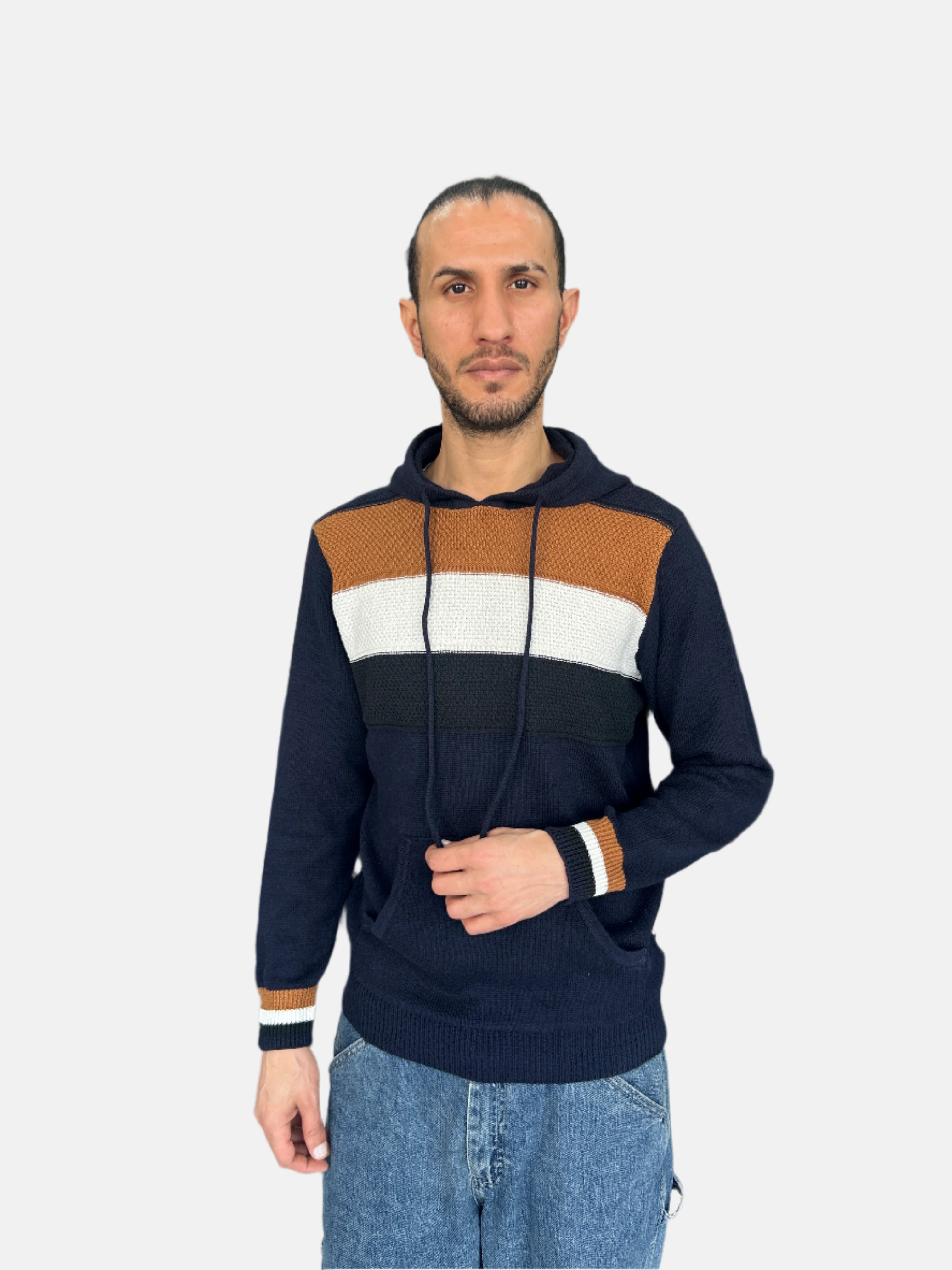 Boss Hoodie Slim Fit Sweatshirt 50480672-260 10165506 Navy/Brown/White/Black