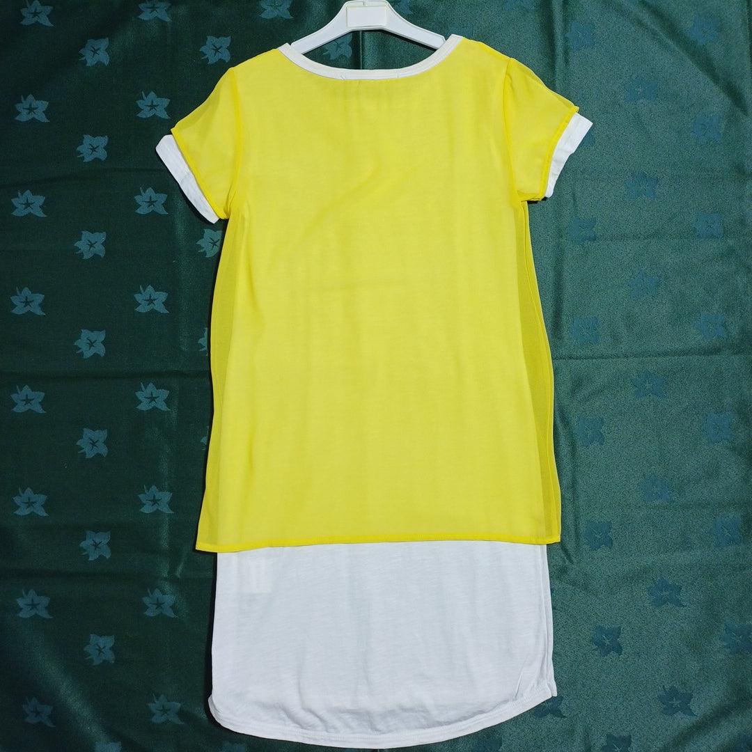 فستان بناتي أصفر إمبراطوري مقاس L 101025