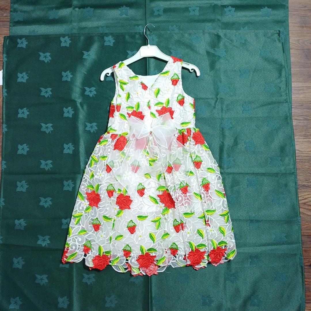 فستان ديفيد تشارلز وايت للبنات 8 سنوات DC0047