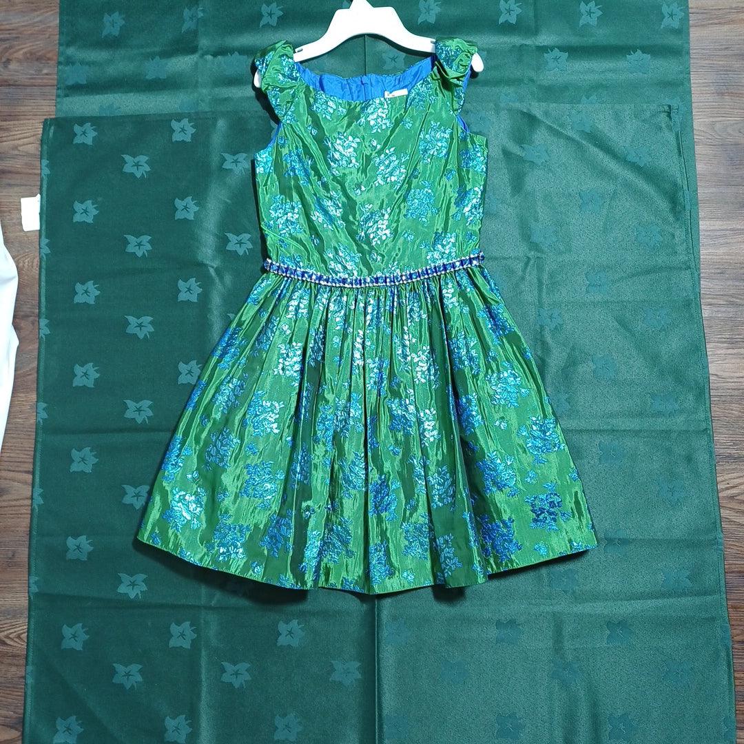 فستان ديفيد تشارلز جرين للبنات 6 سنوات DC0010