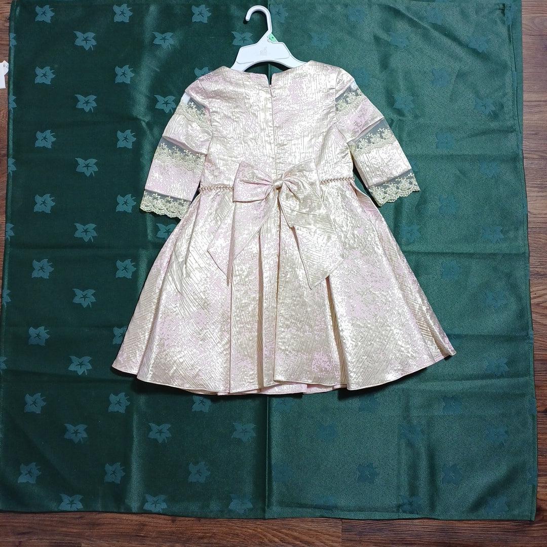 فستان ديفيد تشارلز الوردي للبنات DC0034