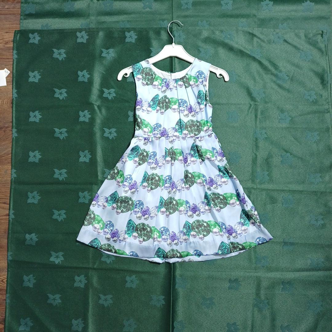 RACHEL RILEY BLUGRN-5Y GIRL DRESS RR0096