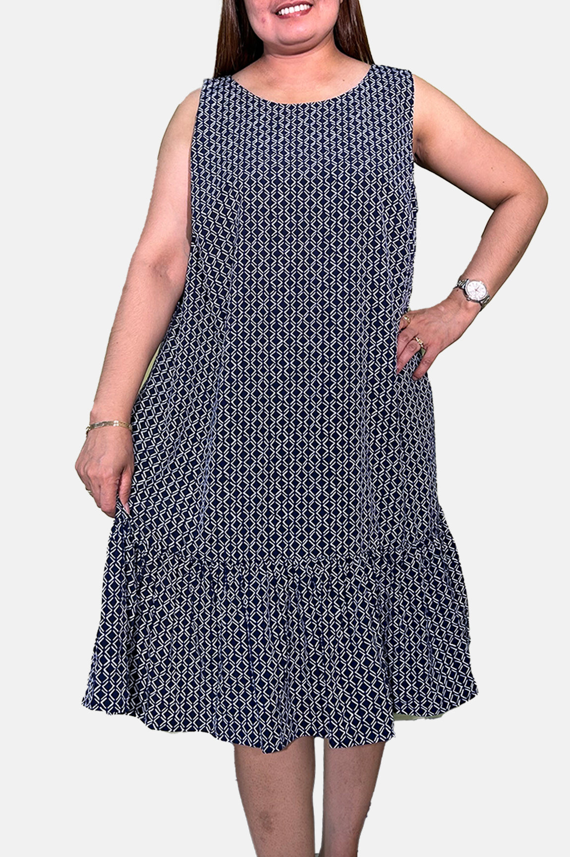 Ralph Lauren Women Sleeveless Dress 252673579001 Navy White