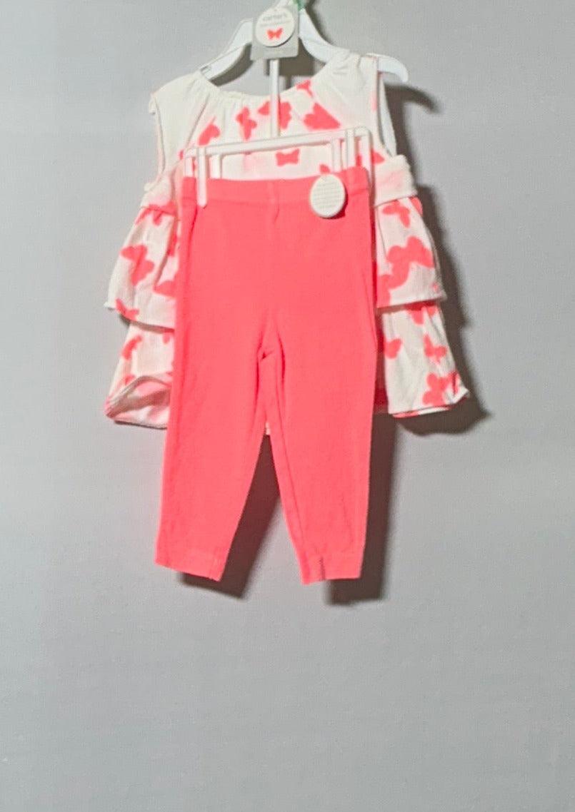 CARTER'S GIRL 2PCS SET DRESS+LEGGING 121B377