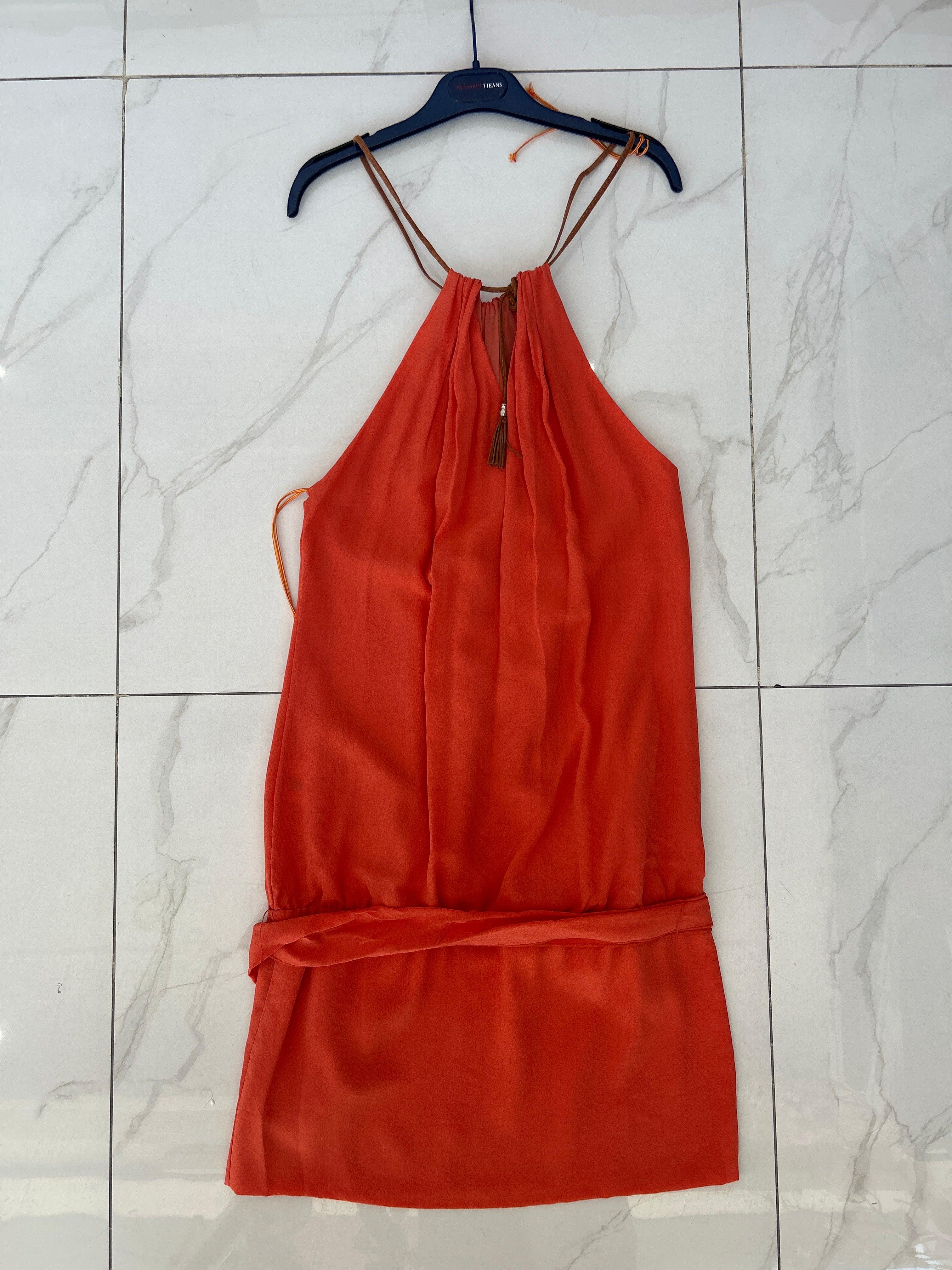 Orange Col-84 561017 Trussardi Women Sleeveless Dress