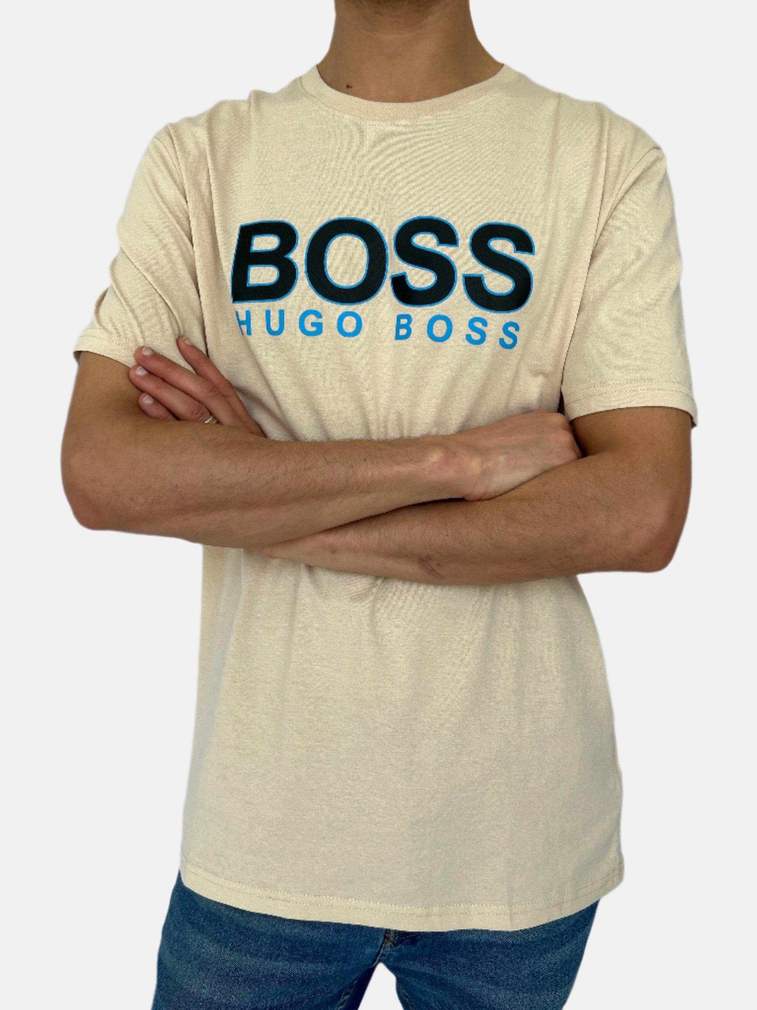 BOSS Cream Roundneck T-shirt