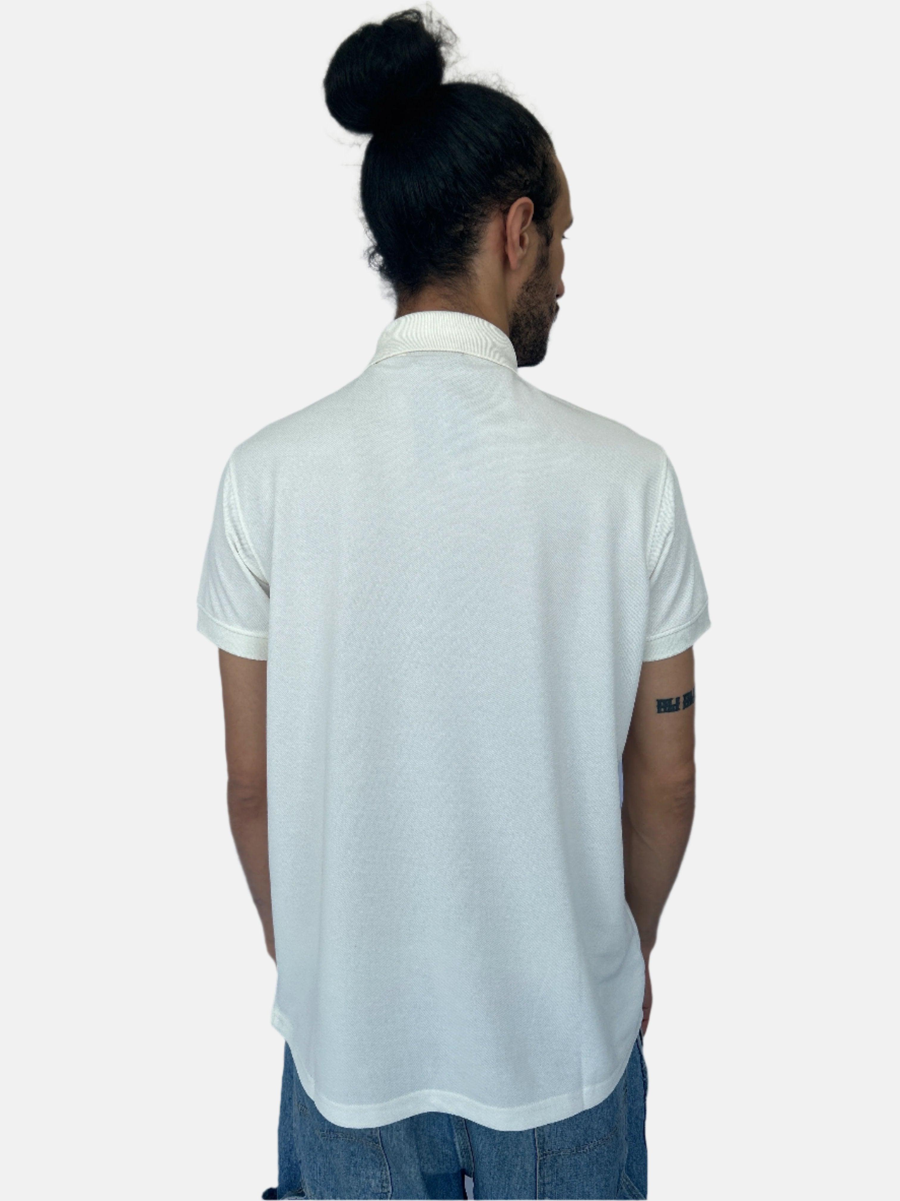 تي شيرت بولو بشعار DOLCE & GABBANA باللون الأبيض