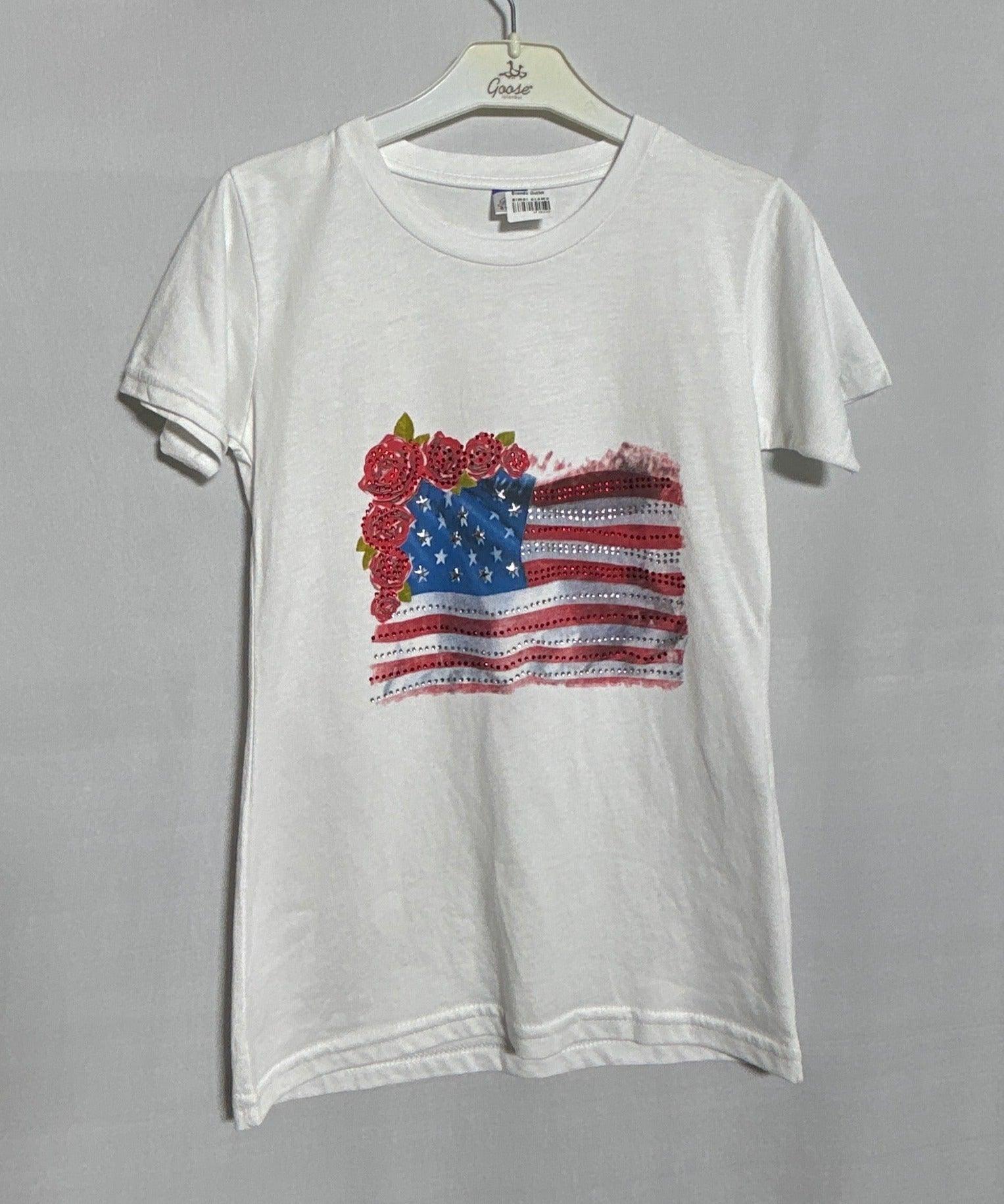 تي شيرت BIMBI GLAMOUR GIRL بطبعة علم الزهور