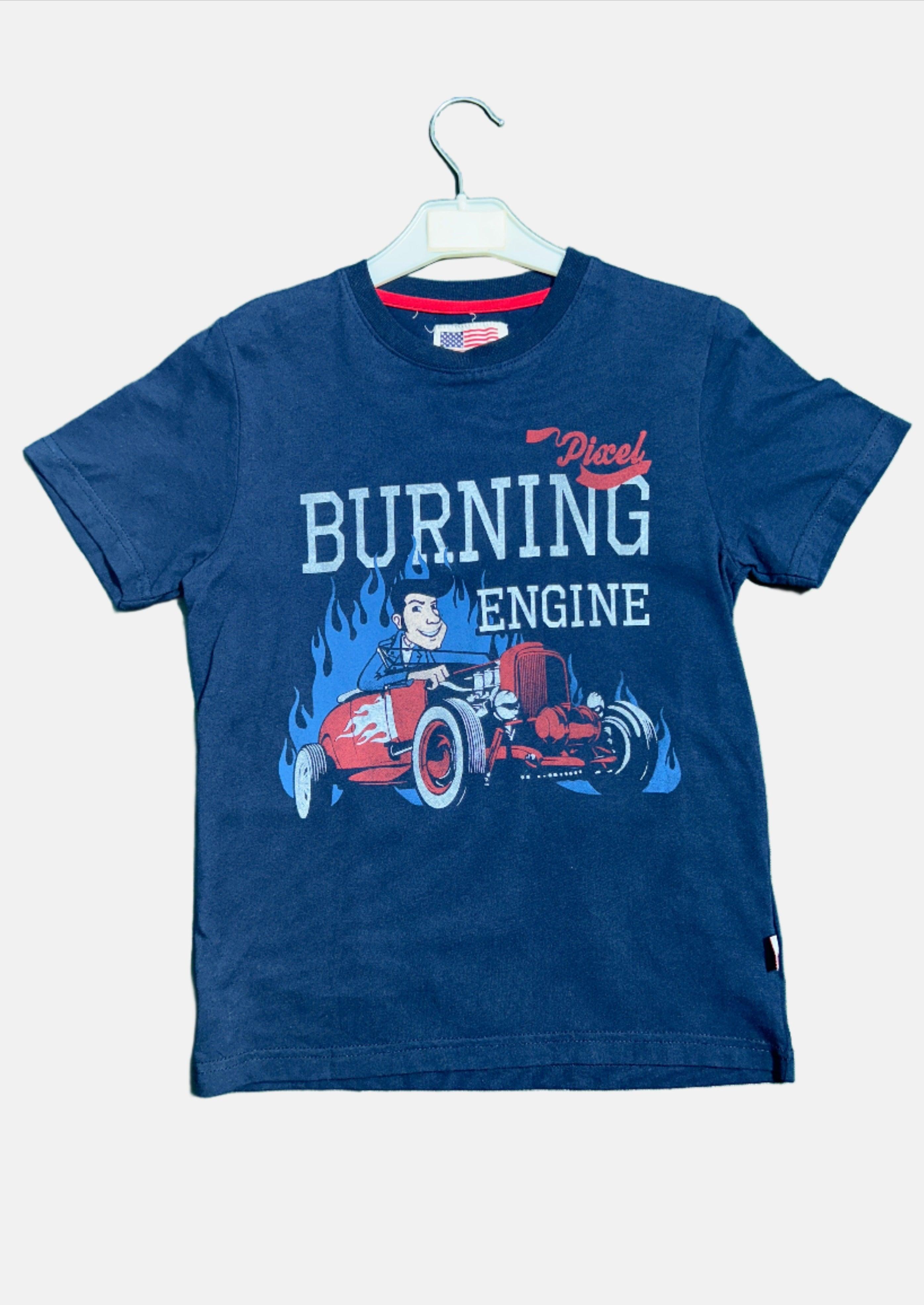 PIXEL NAVY BOY T-SHIRT RN SS H152 H162 H128 H140
