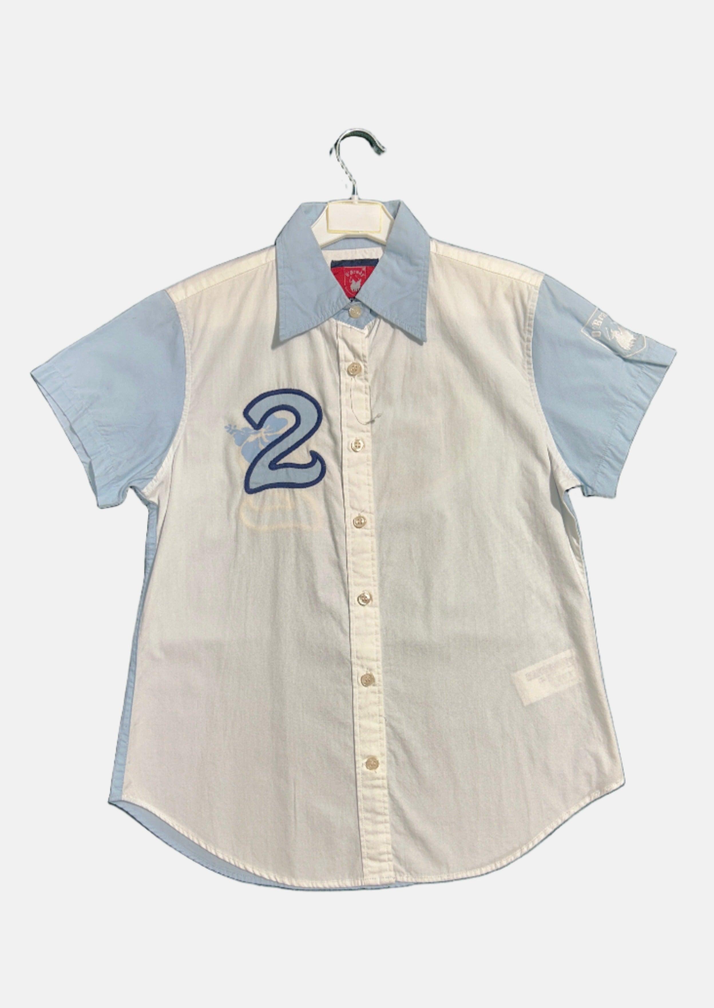 قميص O BRADY للأولاد SS WHTBLU-S OSW20