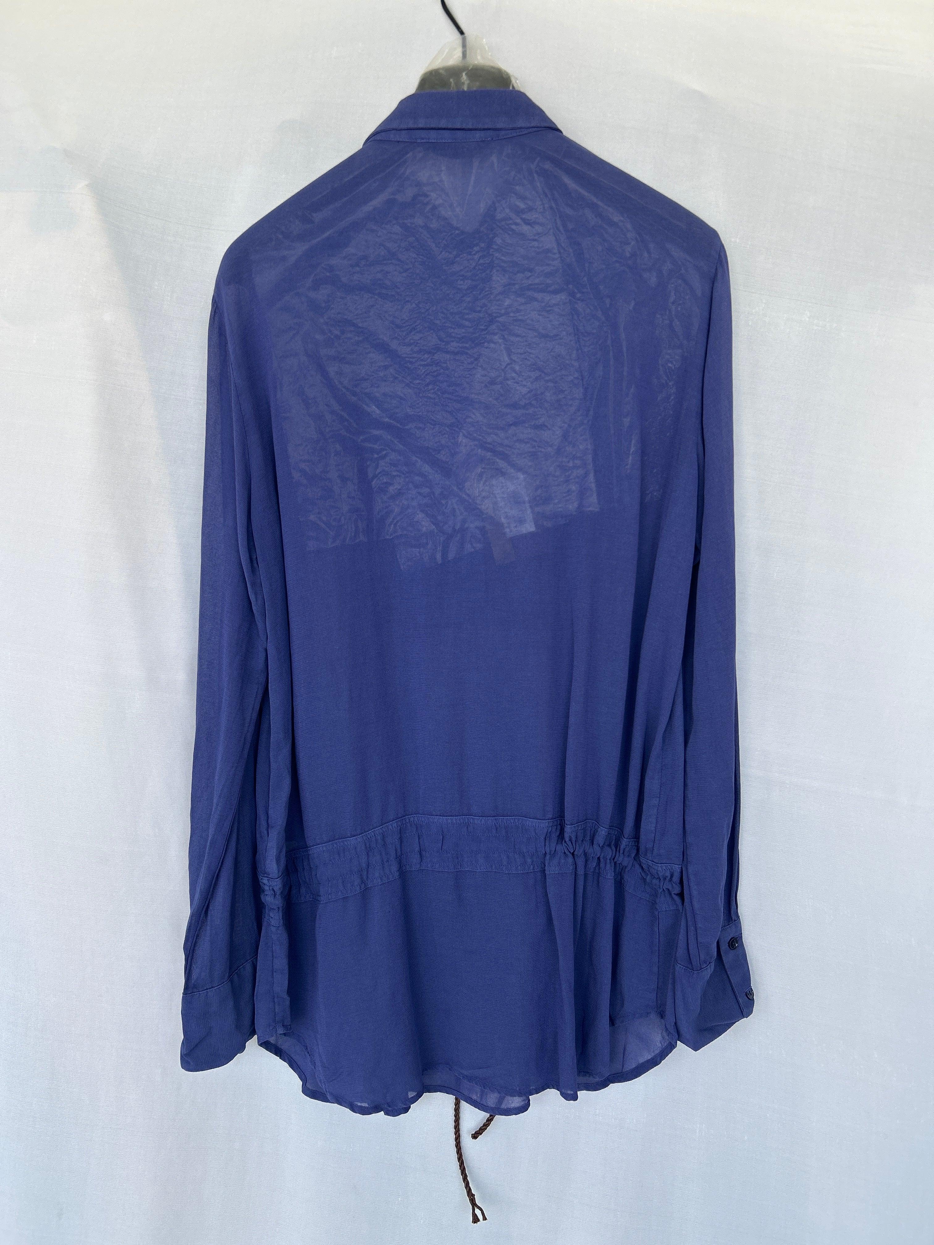 Blue Col-46 664577 Trussardi Women Polo Long Sleeve Top