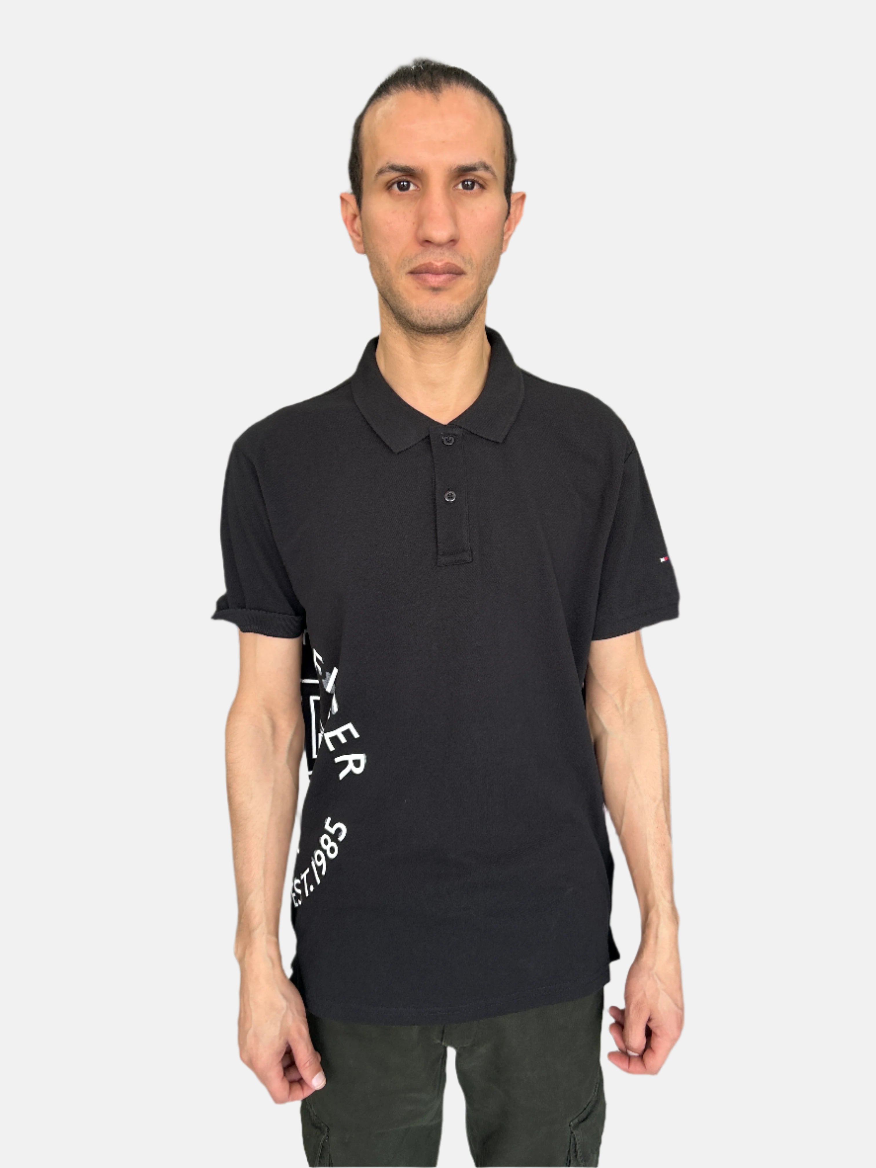 Tommy Hilfiger Men Polo T-Shirt Black 2526