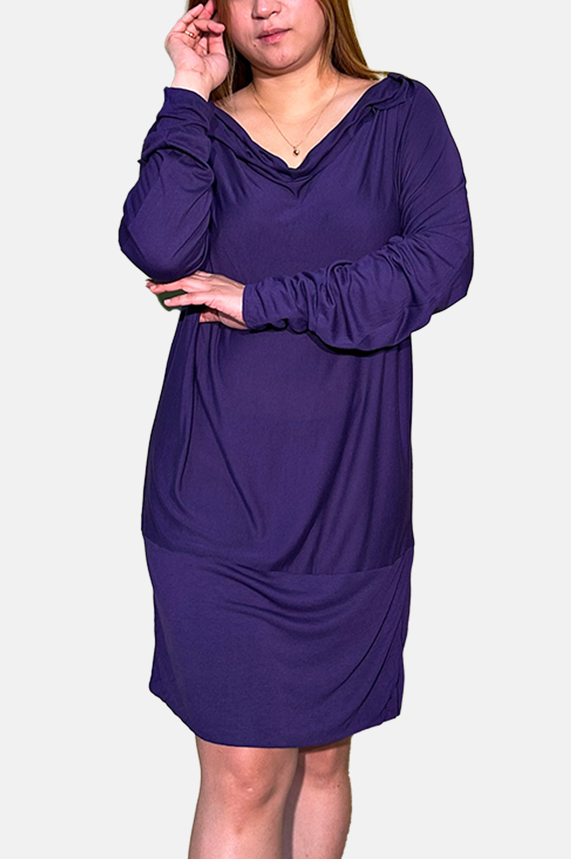 INC Women Long Sleeve Dress Dark Purple Brands Outlet INC Women Long Sleeve Dress Dark Purple Brands Outlet