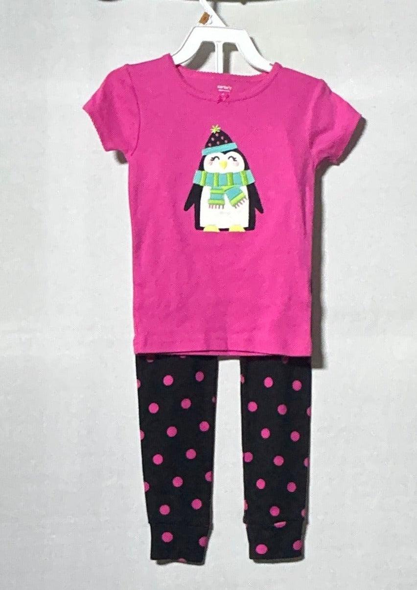 Carter's Sleepwear Girl T-Shirt+Pant  Coral Black 2piece Set 351-174 331-186