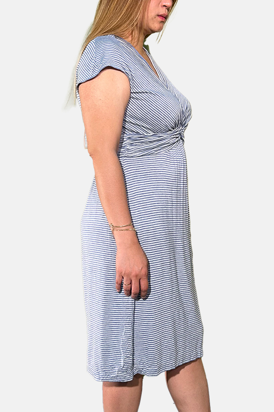 StudioM Women Short Sleeve Dress 3E04F55 85799K XL Blue,Grey