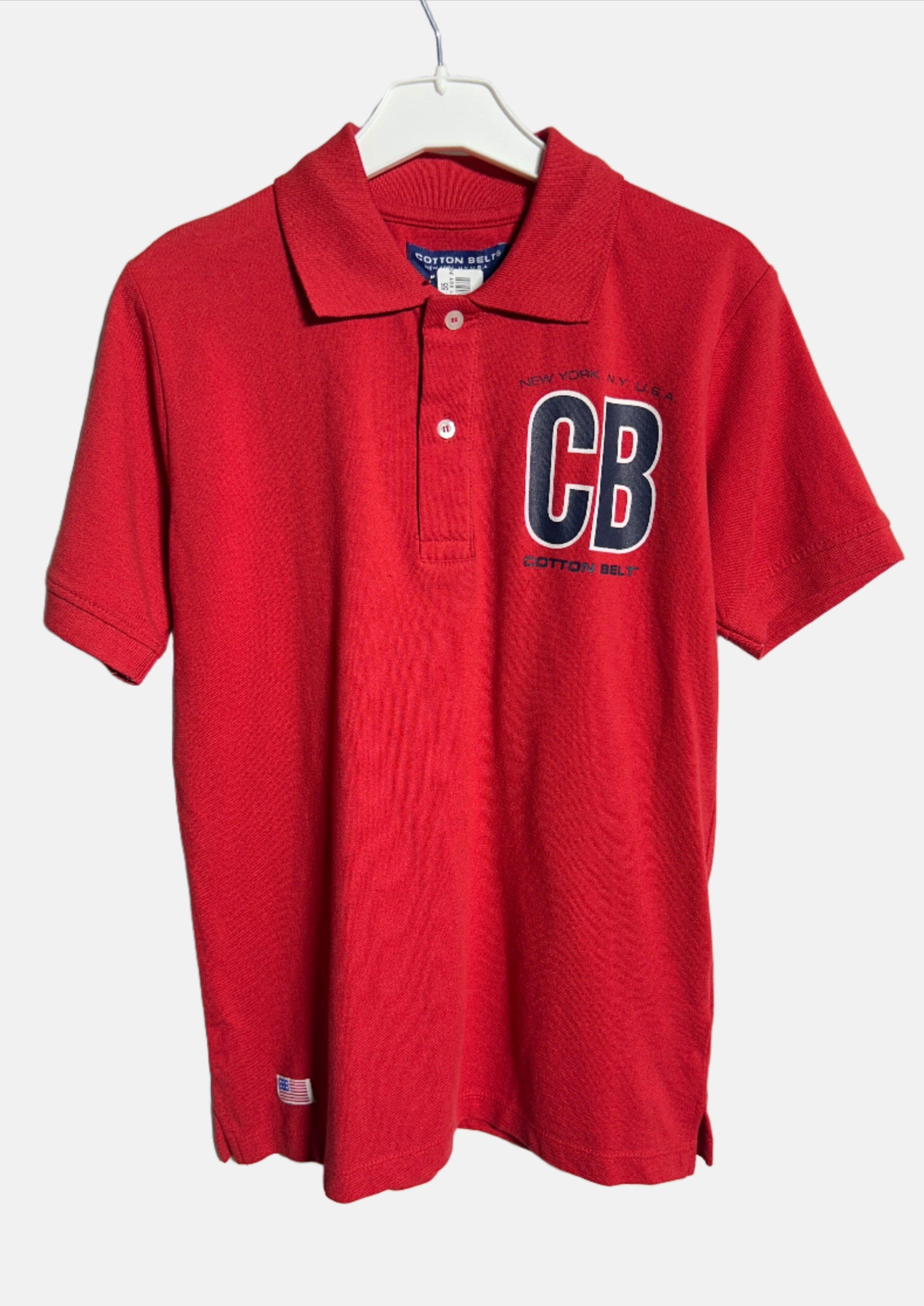 COTTON BELT BOY POLO T-SHIRT RED