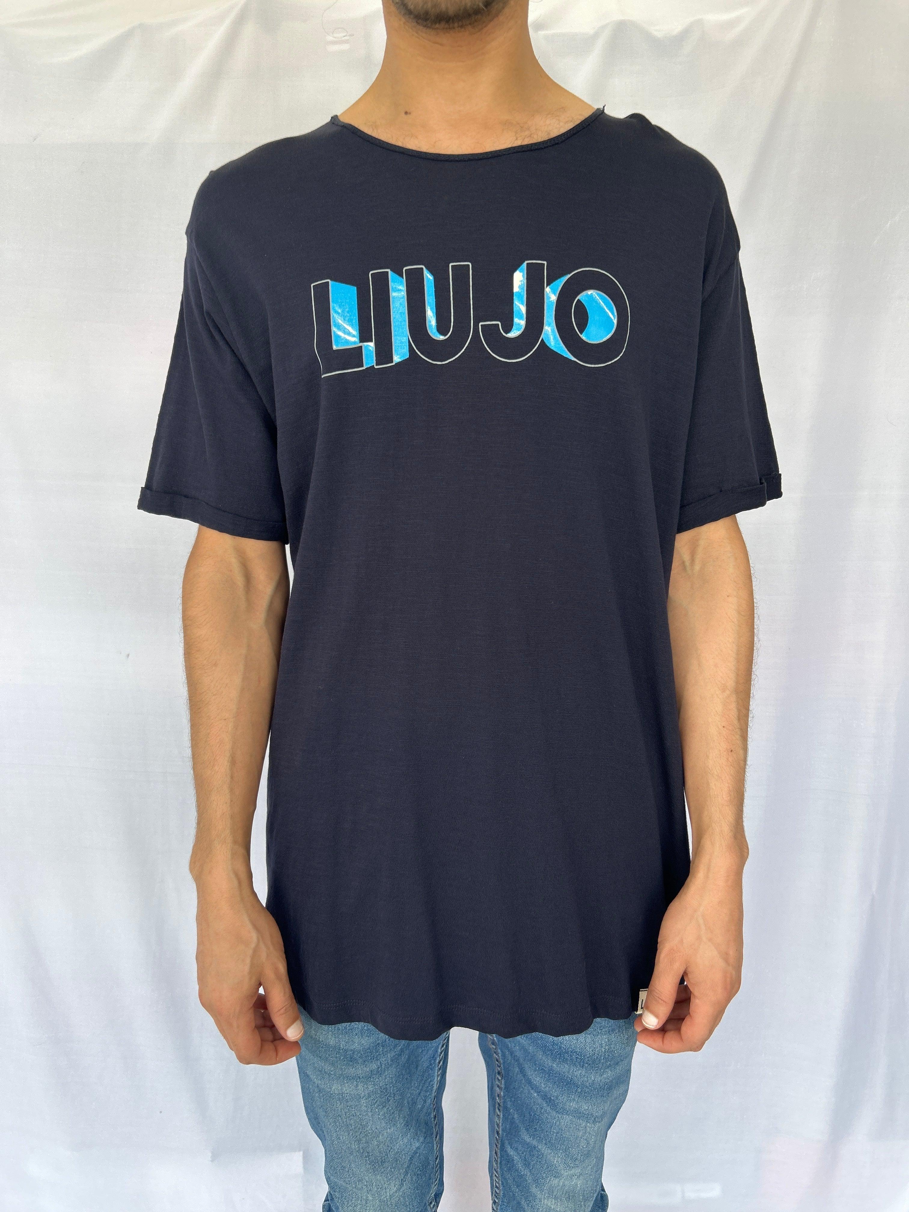 LIU.JO Navy ONDE Men T-Shirt