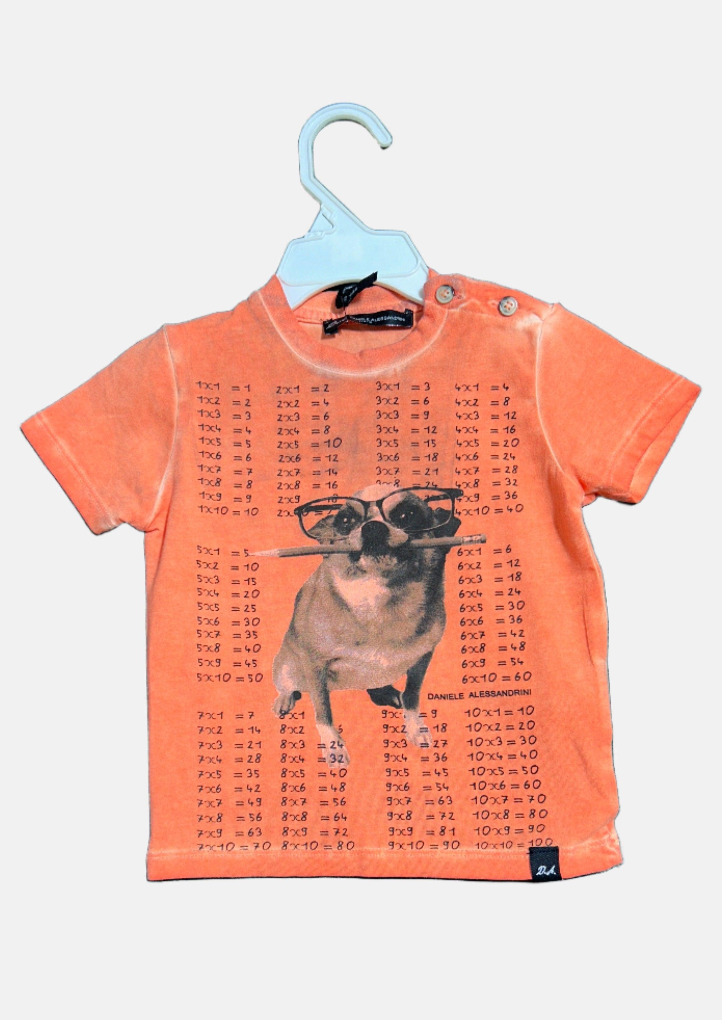 تي شيرت RN للأولاد من DA DANIELE ASSEANDRINI مقاس صغير باللون البرتقالي