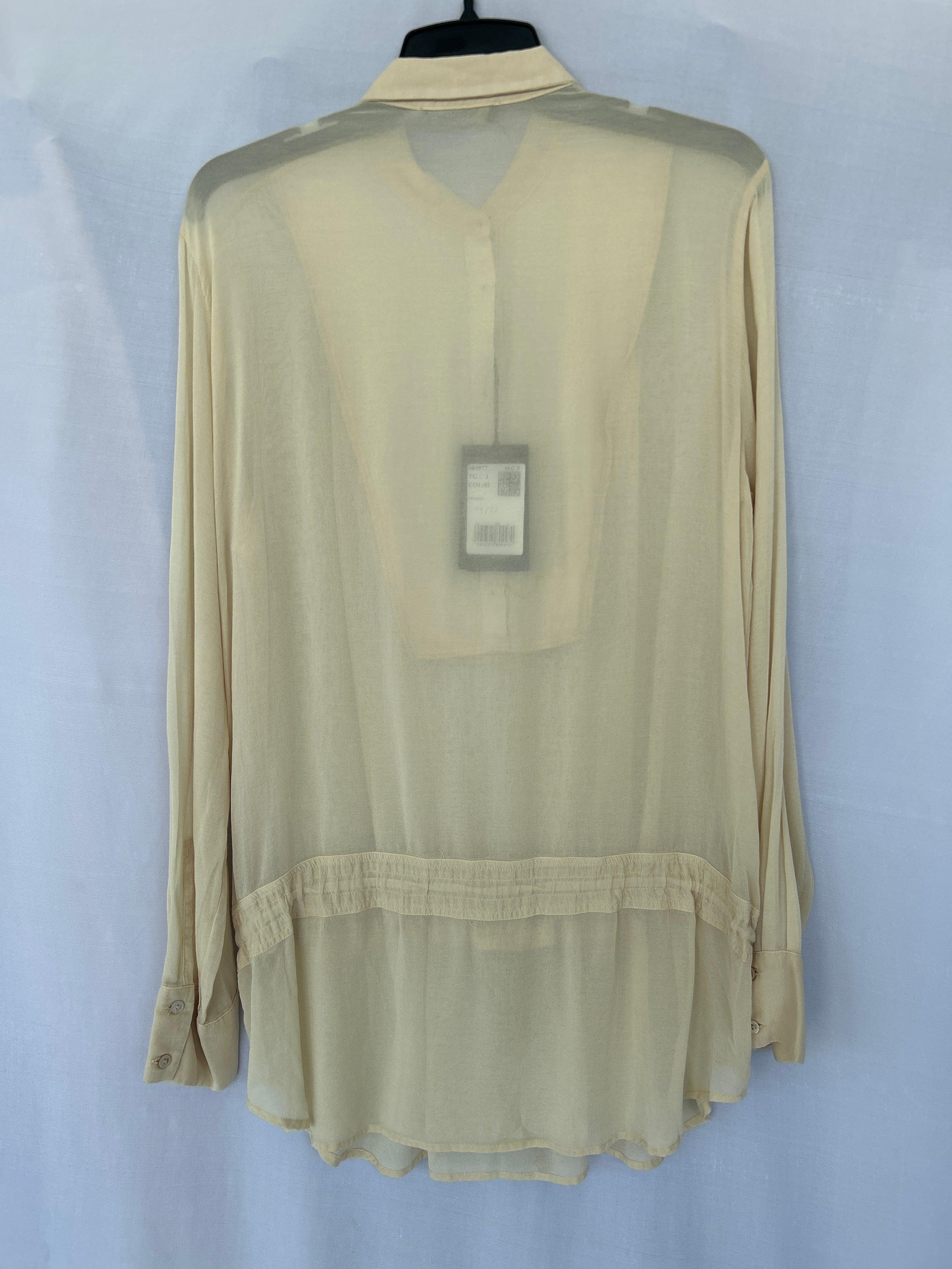 Cream Col-02 664577 Trussardi Women Polo Long Sleeve Top