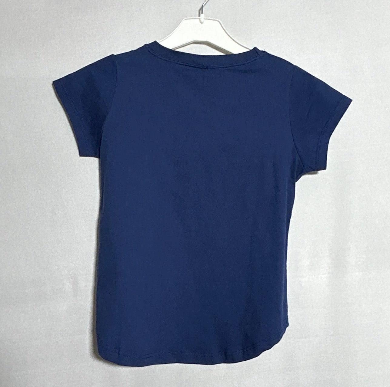 تي شيرت I CARE GIRL IC 1640 S/S أزرق أبيض-2