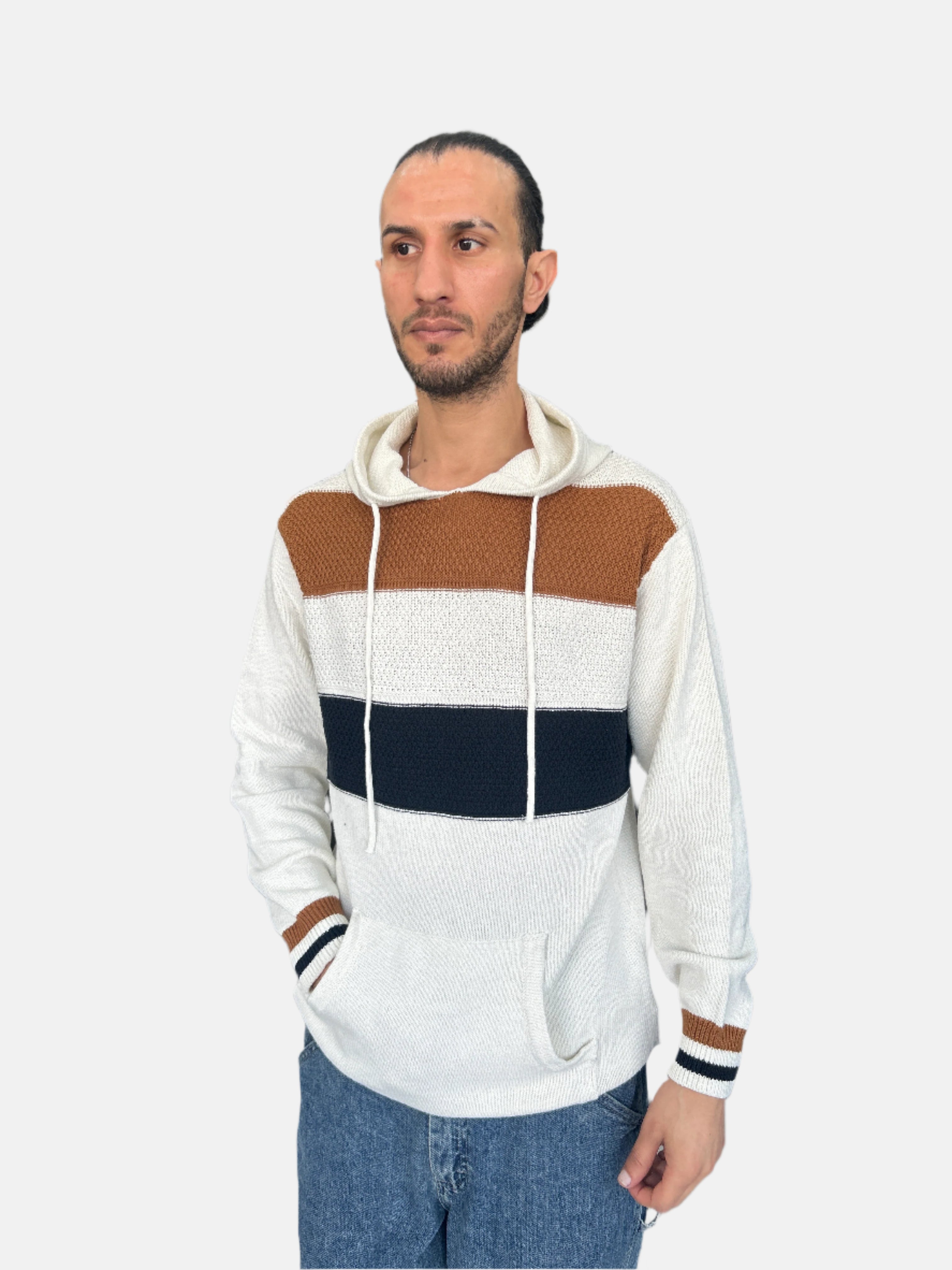 Boss Hoodie Slim Fit Sweatshirt 50480672-260 10165506 White/Brown/White/Black