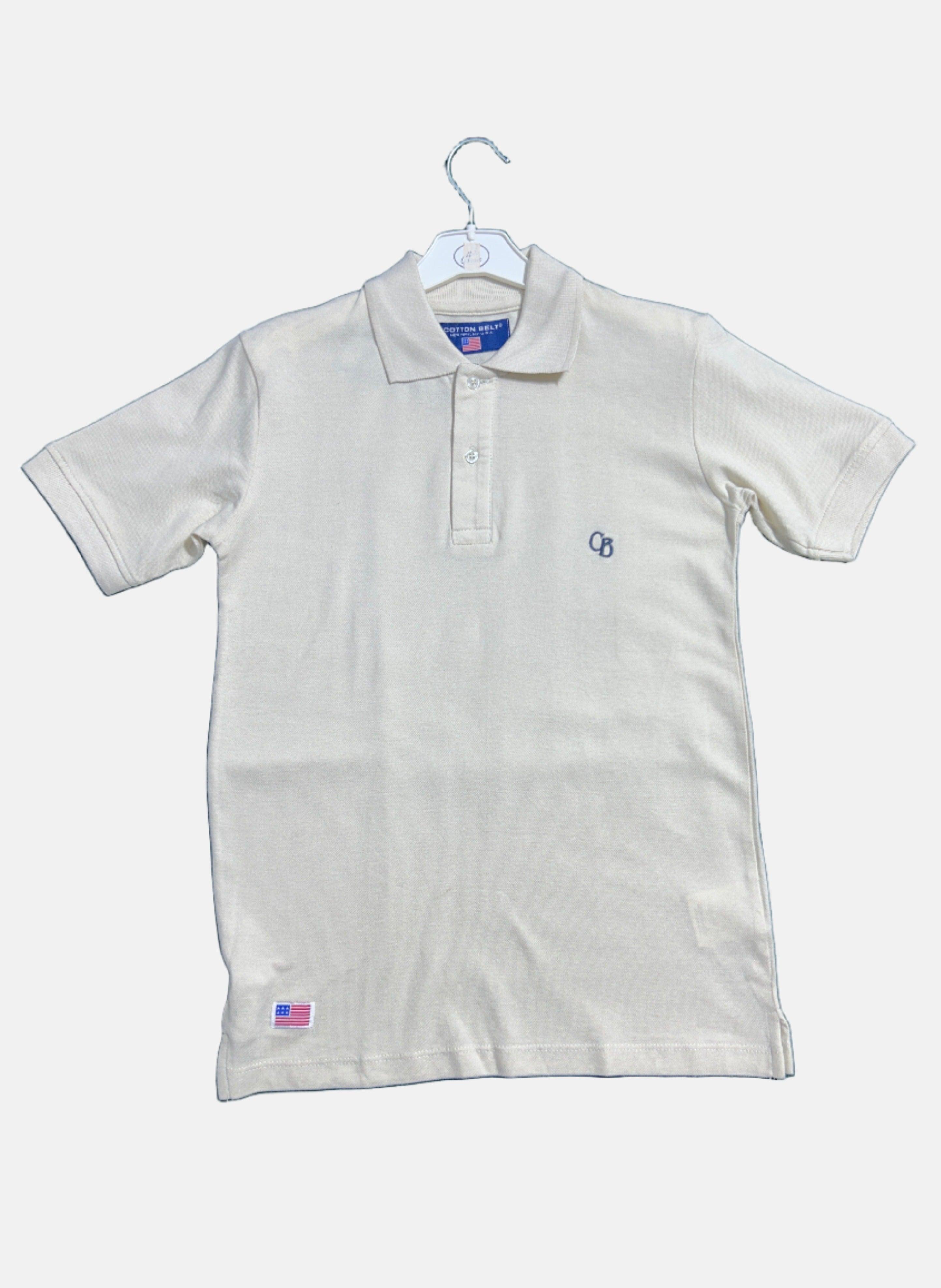 COTTON BELT BOY POLO T-SHIRT CREAM