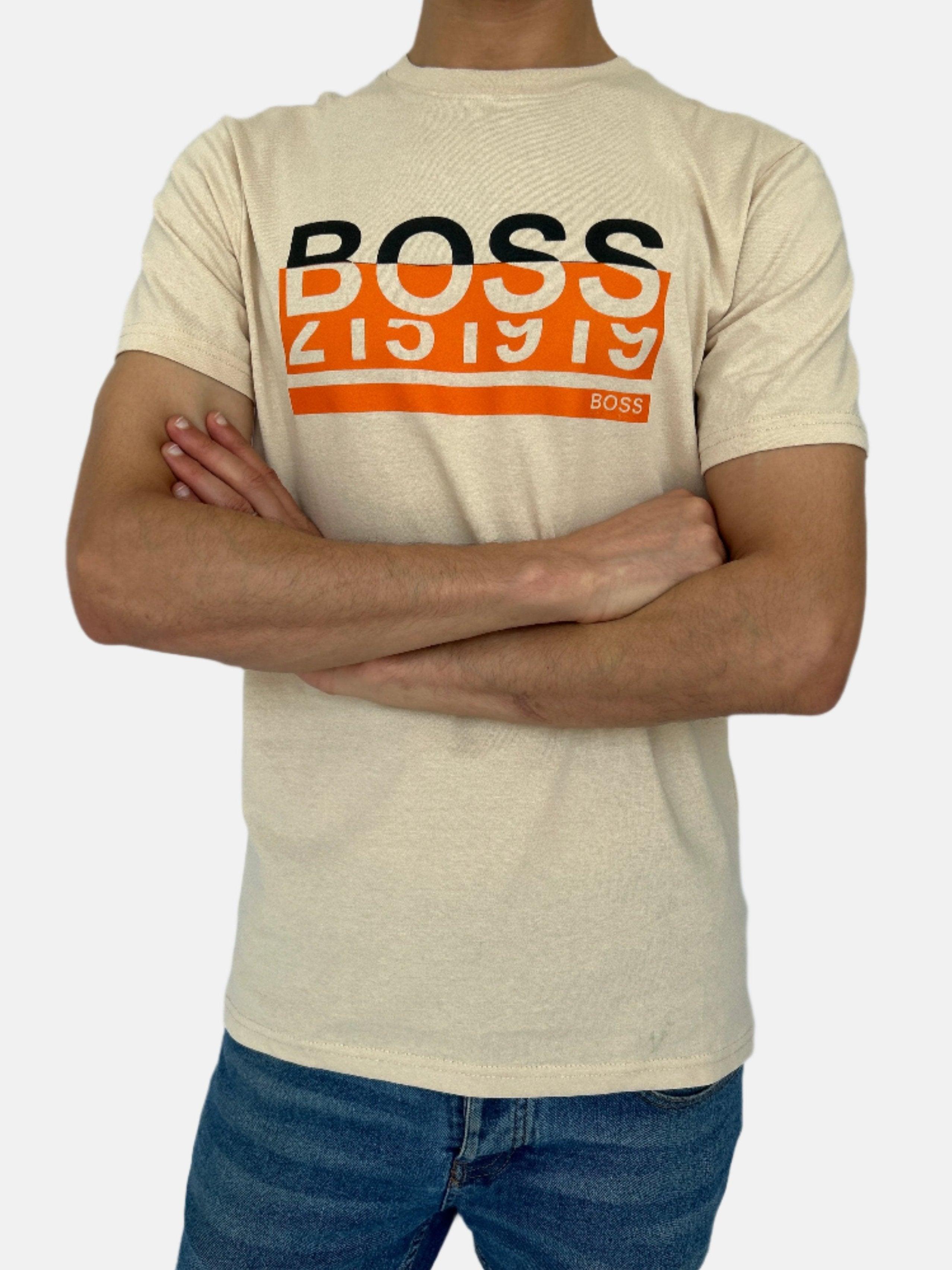 BOSS Cream Roundneck T-shirt