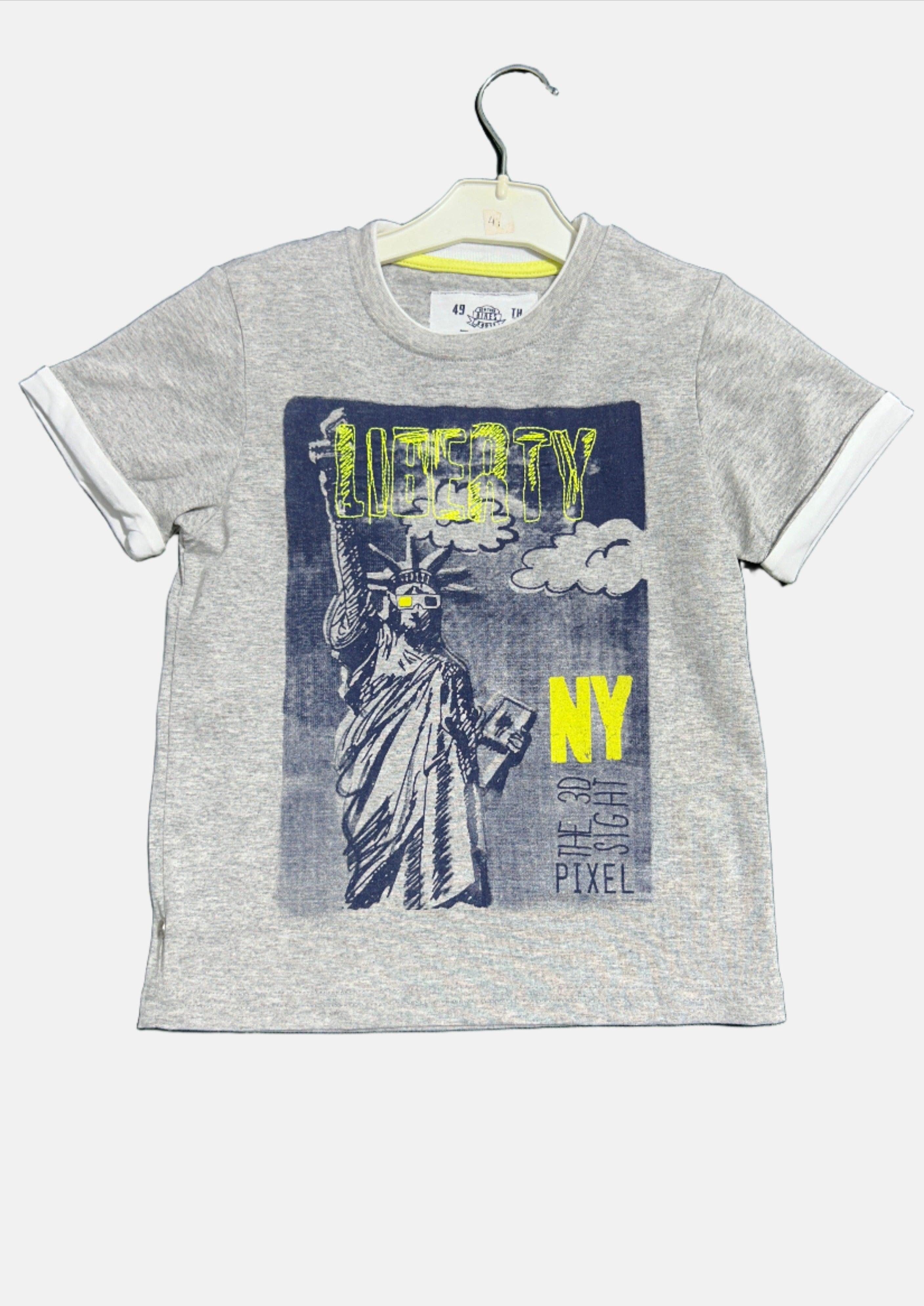 PIXEL GREY BOY T-SHIRT RN SS H116