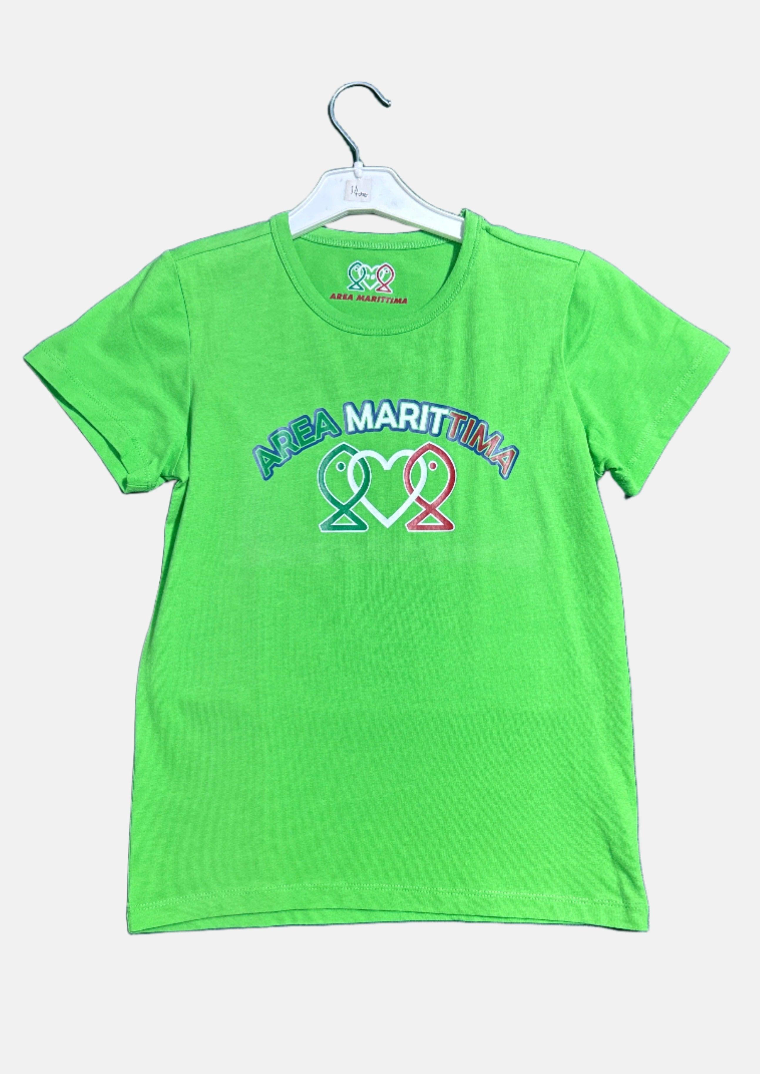AREA MARITTIMA T-SHIRT R/N GREEN SIZE 10Y