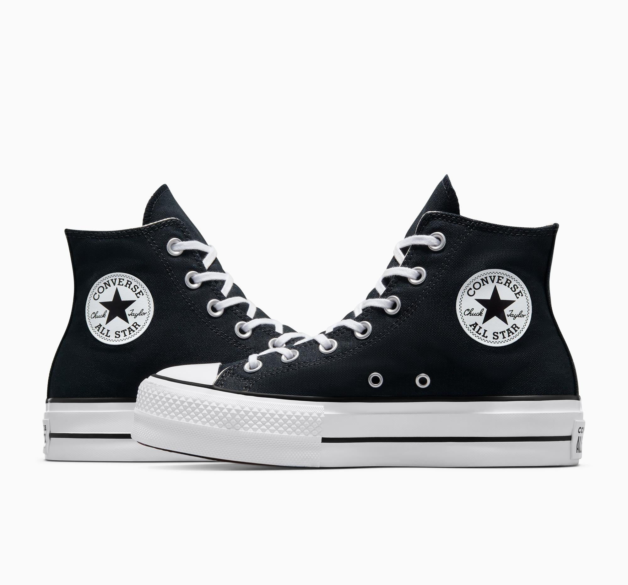 Converse Canvas 560845C CTAS LIFT HI Black /White/White 9A-2302-A34