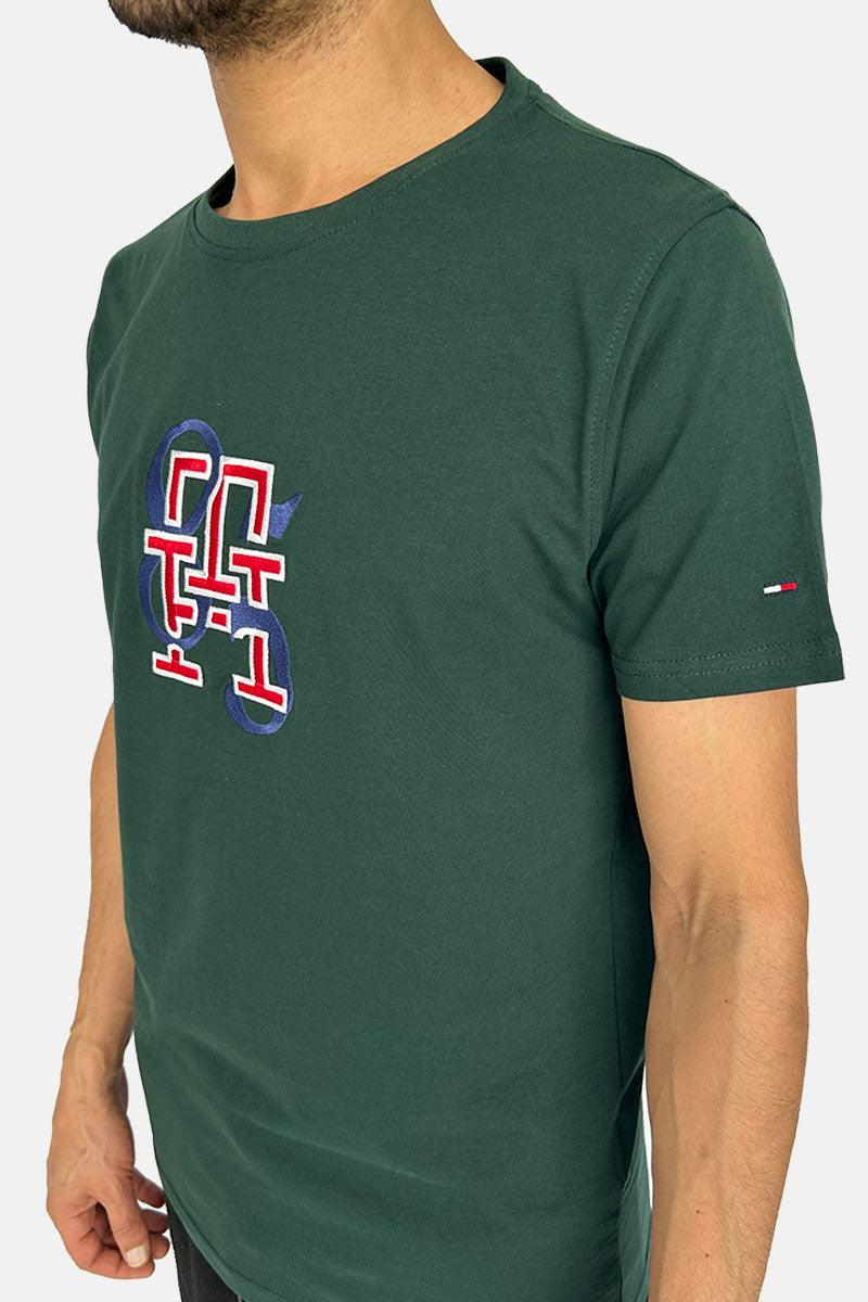 TOMMY HILFIGER GREEN ROUNDNECK T-SHIRT SS