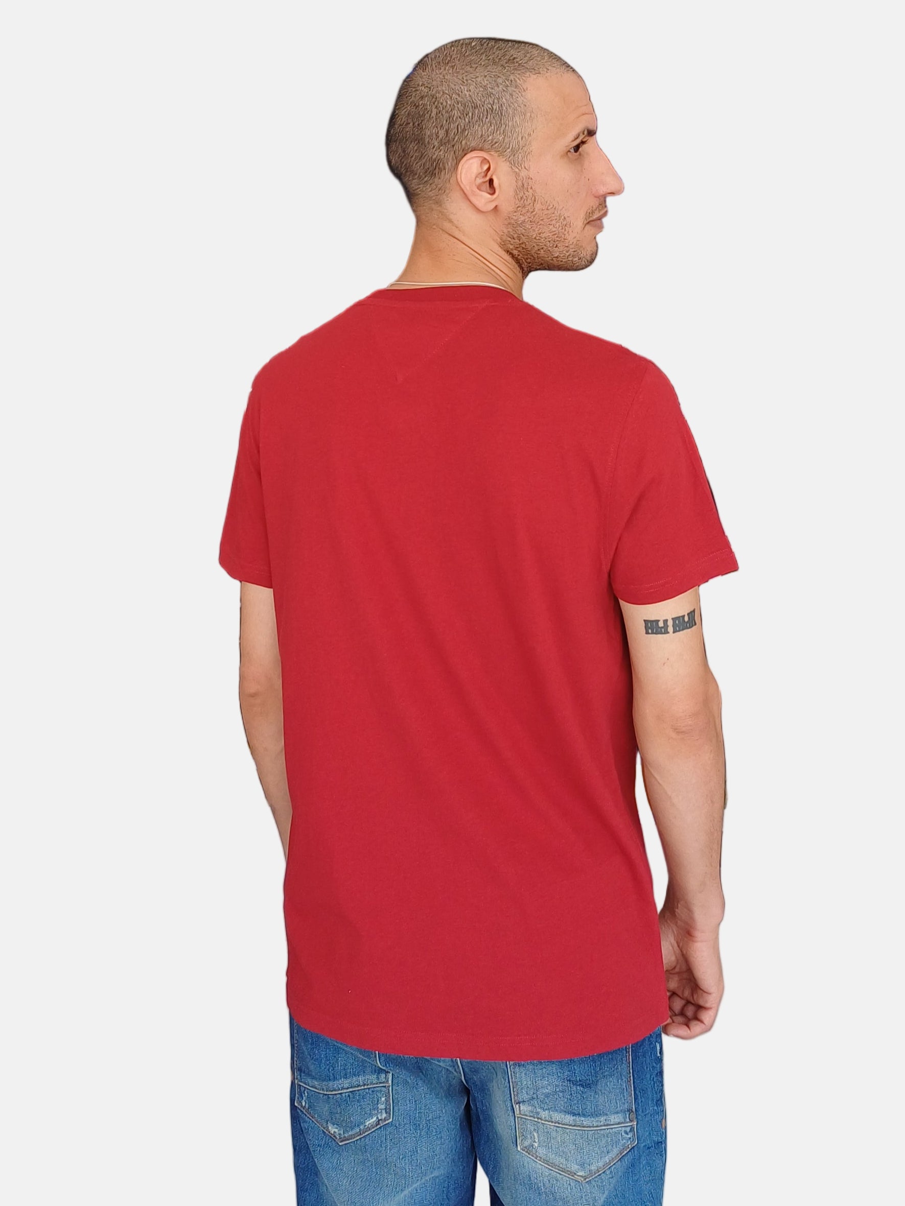 Tommy Jeans T-Shirt Round Neck Maroon MO05487 8