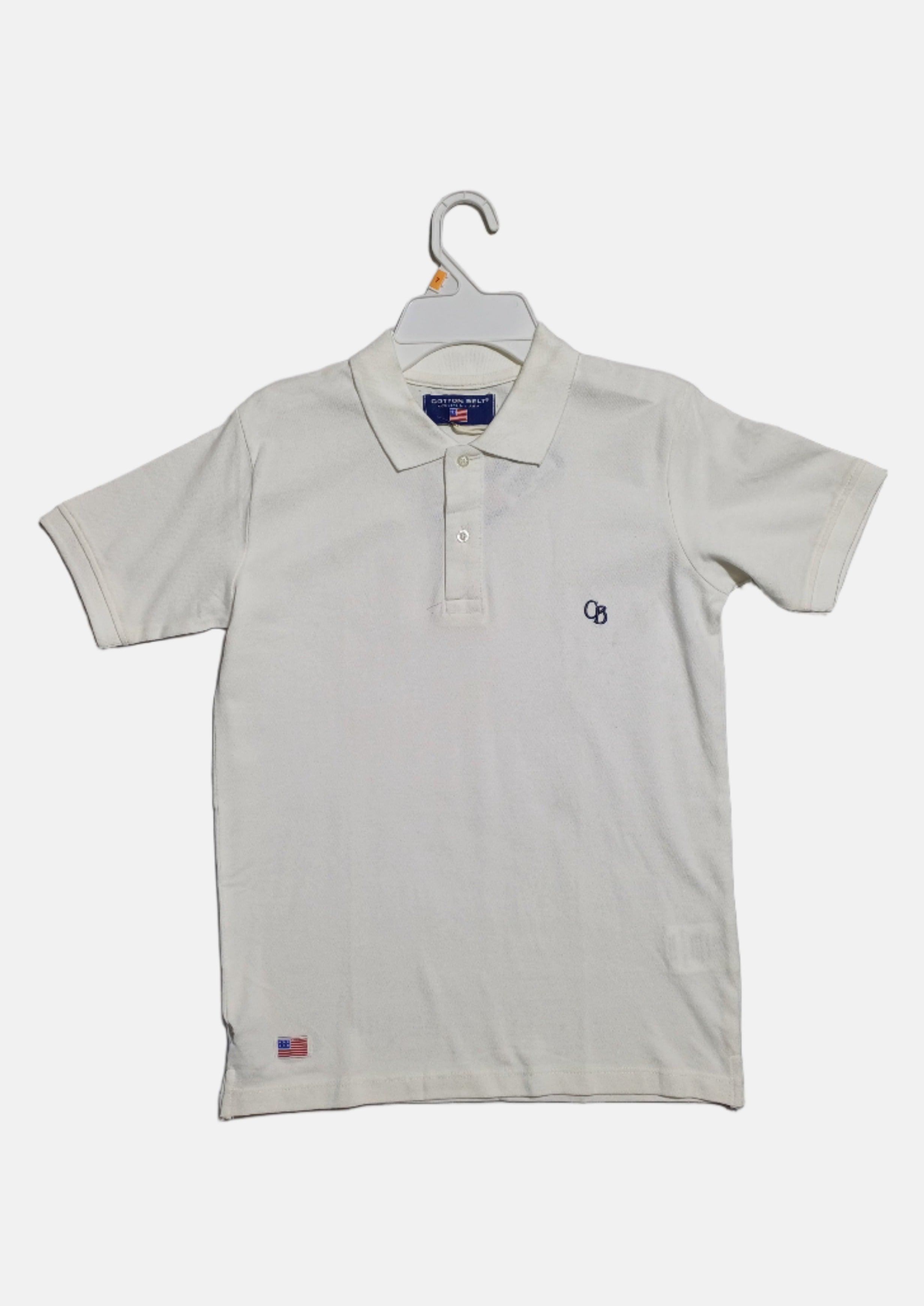 COTTON BELT WHT-12Y BOY POLO T-SHIRT