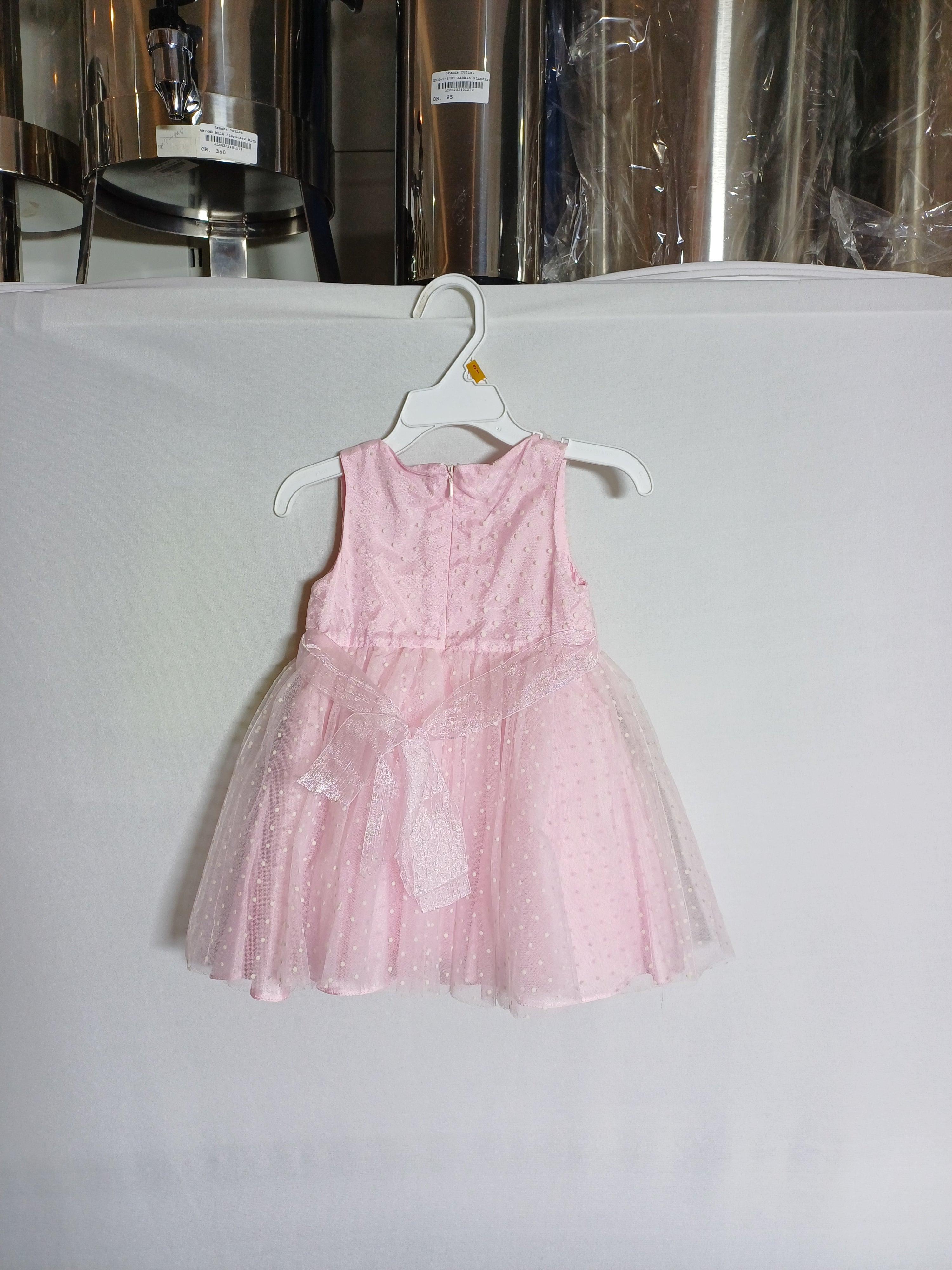 DAVID CHARLES PINK-12M GIRL DRESS  DC0028