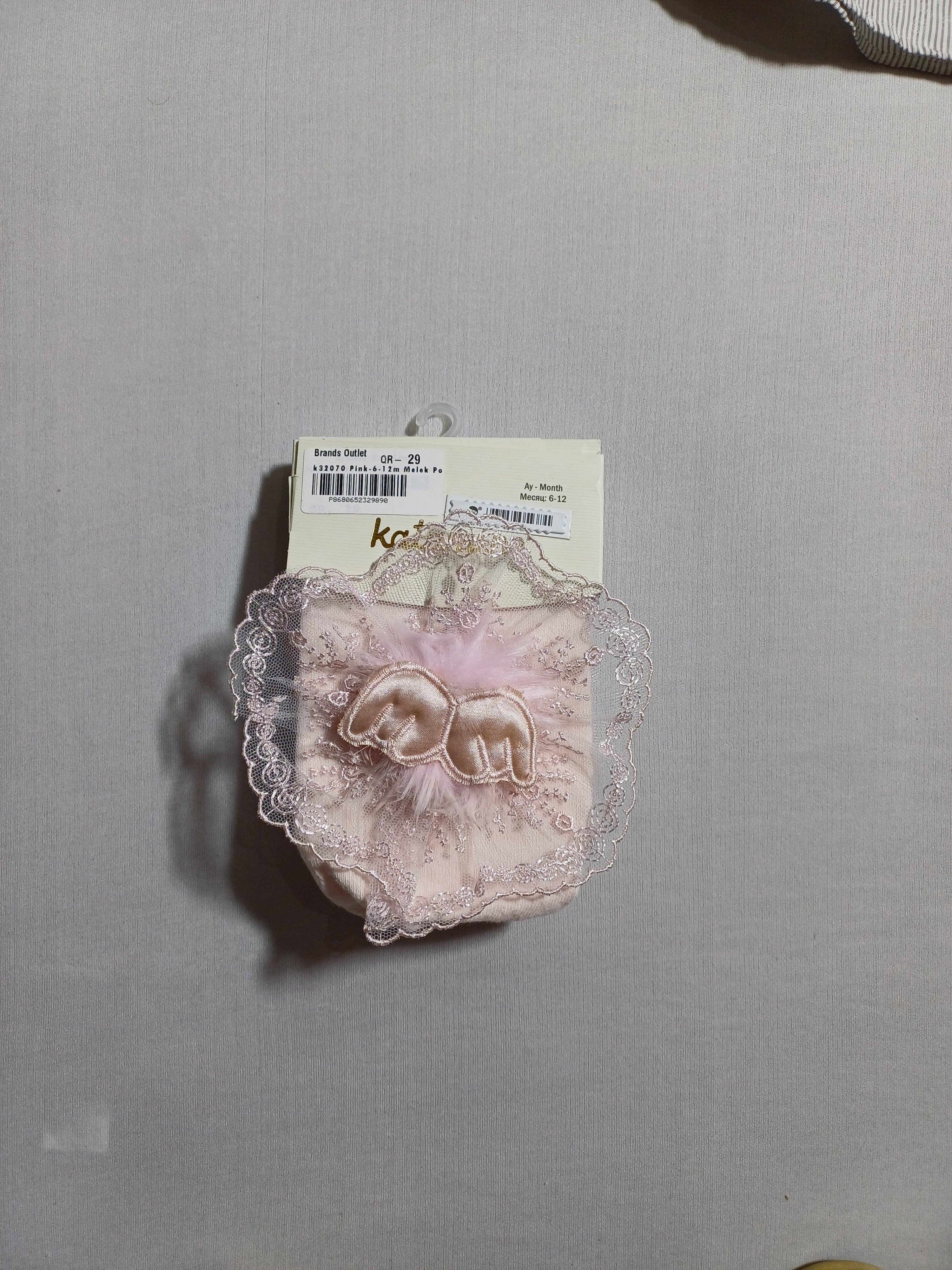 k32070 جوارب طويلة للأطفال من ميليك بوبو باللون الوردي