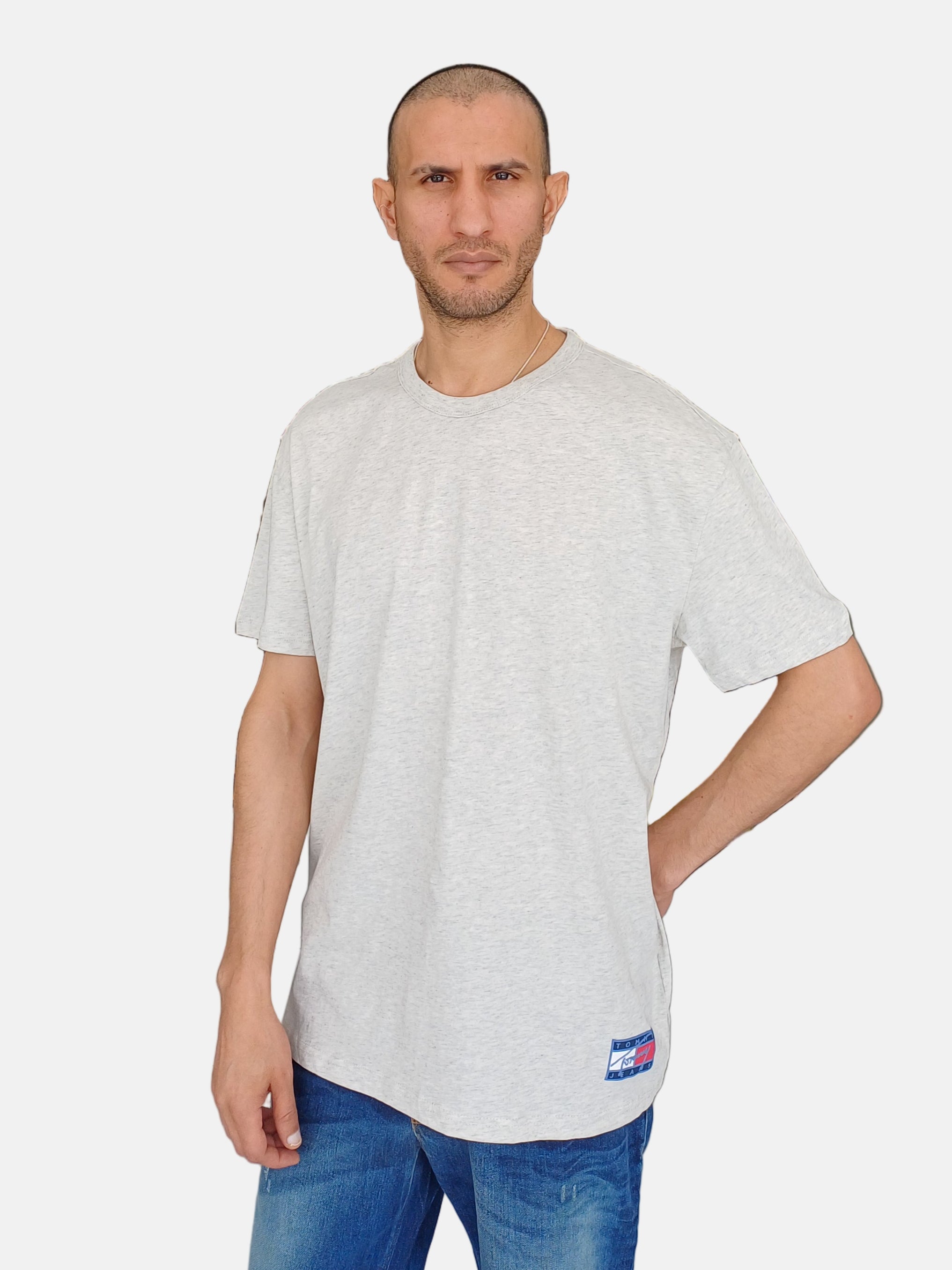 Tommy Jeans T-Shirt Round Neck Light Grey DM21989