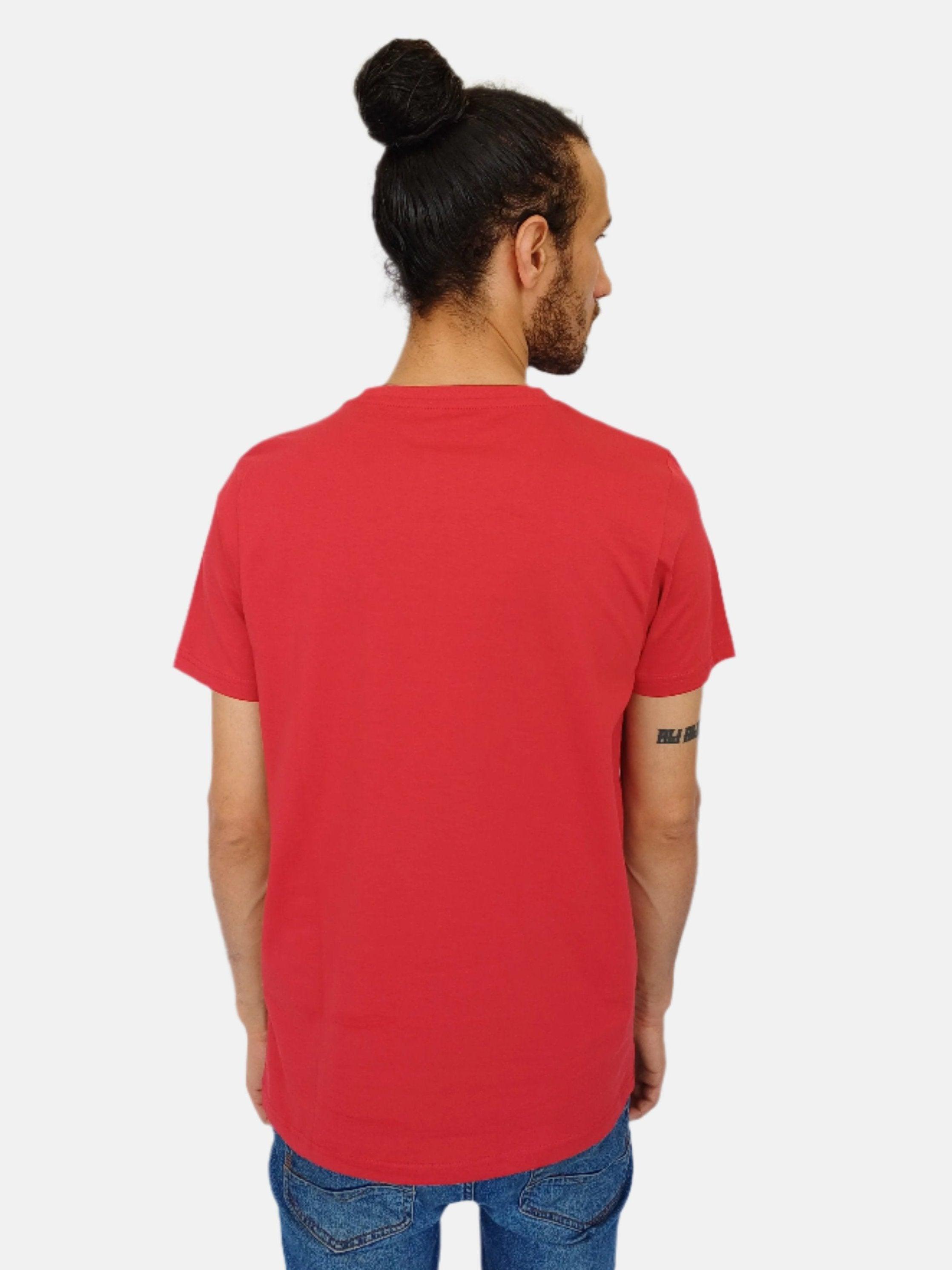 Red AX Black,White Printed Armani Exchange Round Neck T-shirt