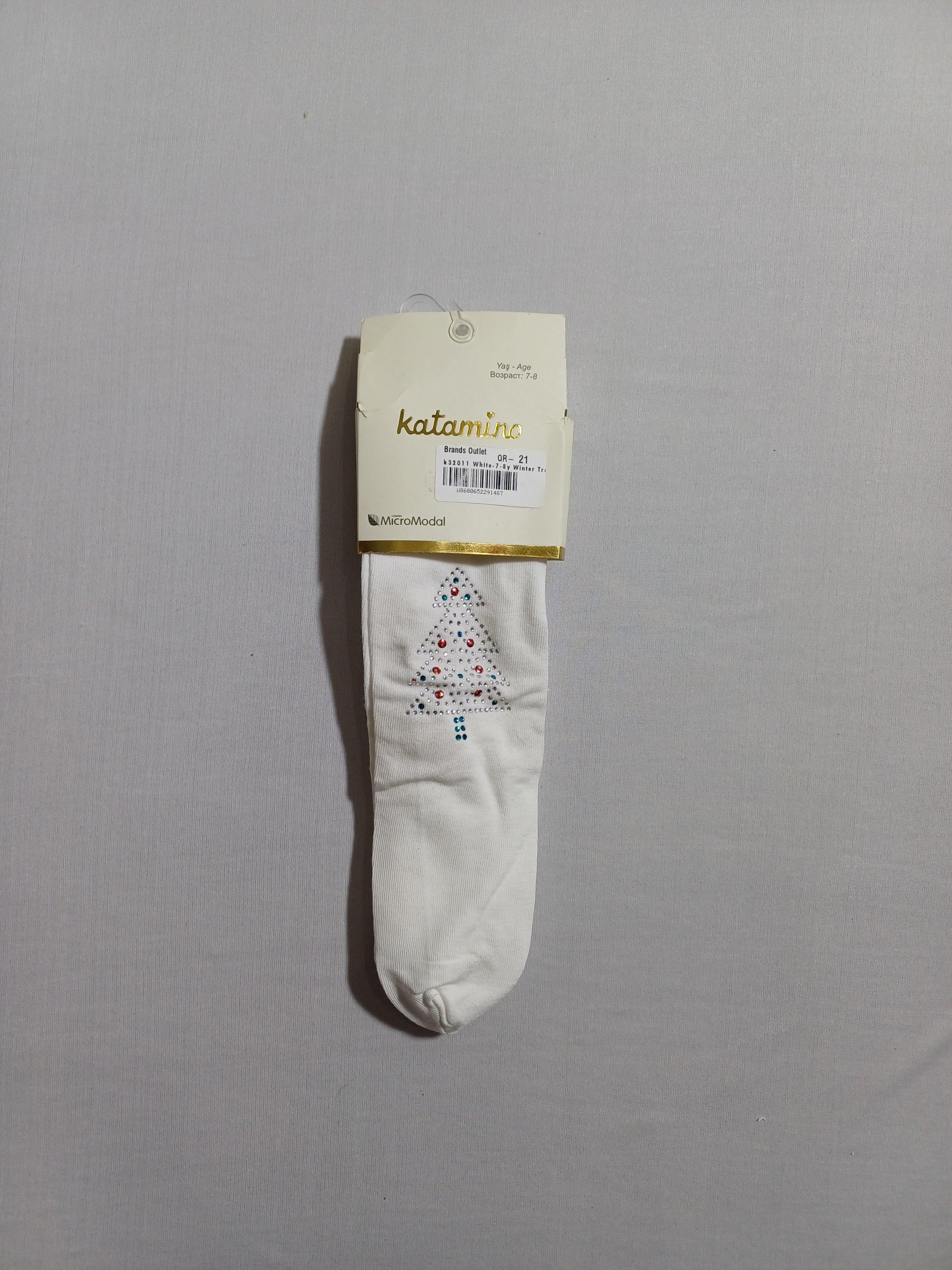 k32011 White Winter Tree Aks. Pantyhose
