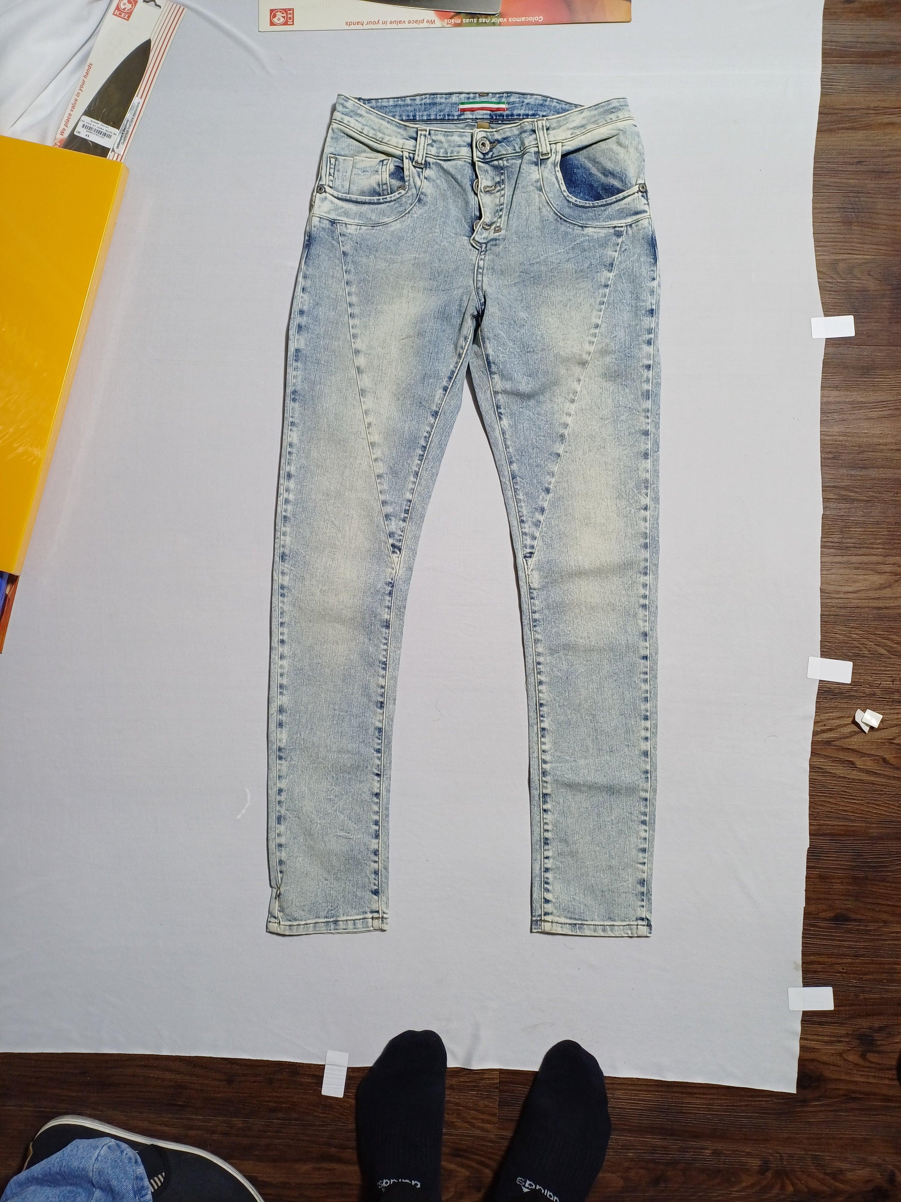 من فضلك، بنطلون جينز للبنات مقاس XL باللون الأزرق 02083