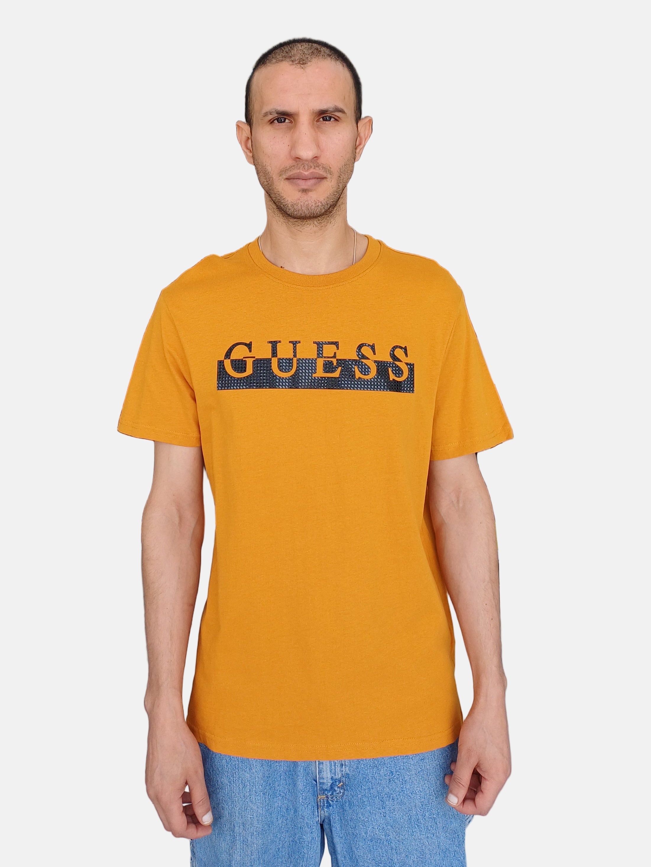 Guess Round Neck T-shirt Yallow T3BI53