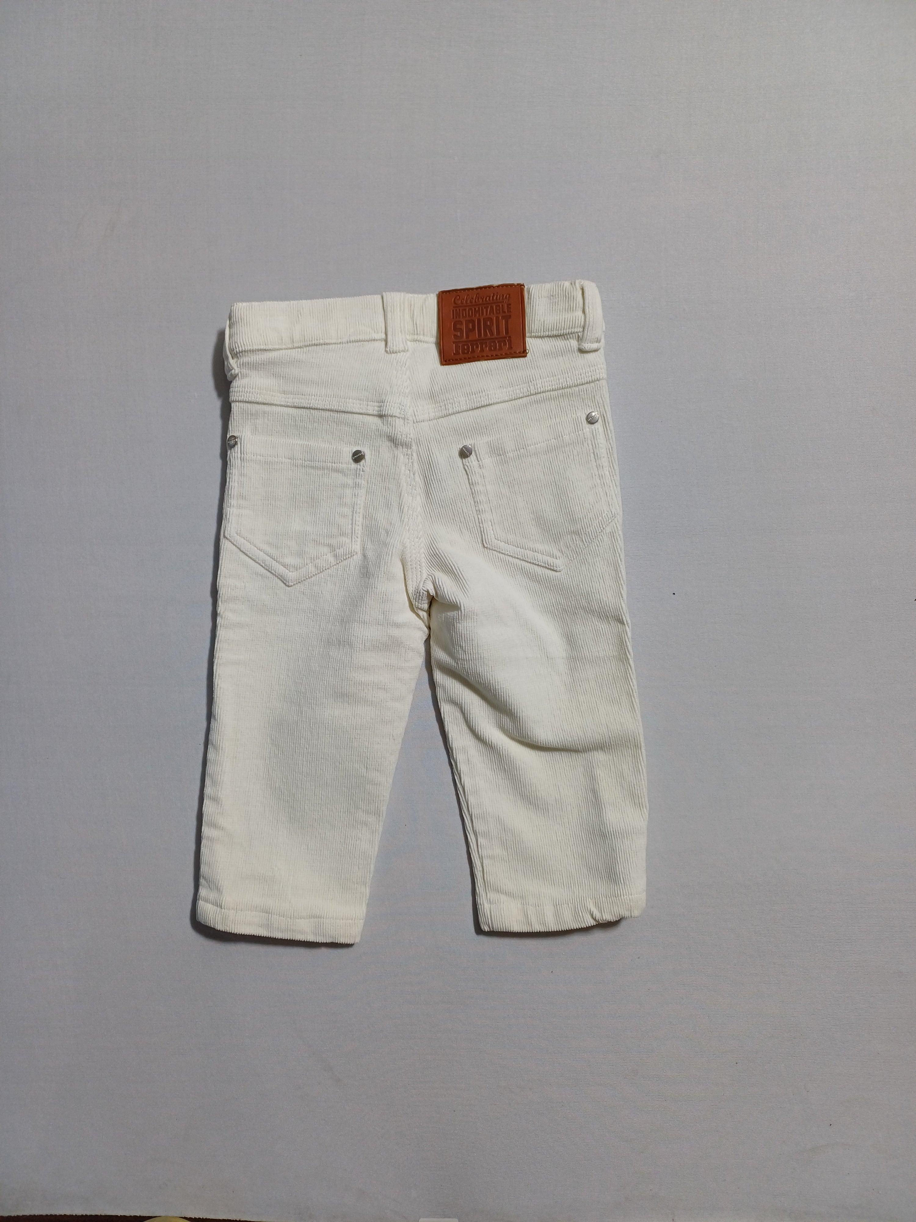 FERRARI WHITE-9M BABY BOY CORDUROY JEAN FE2600