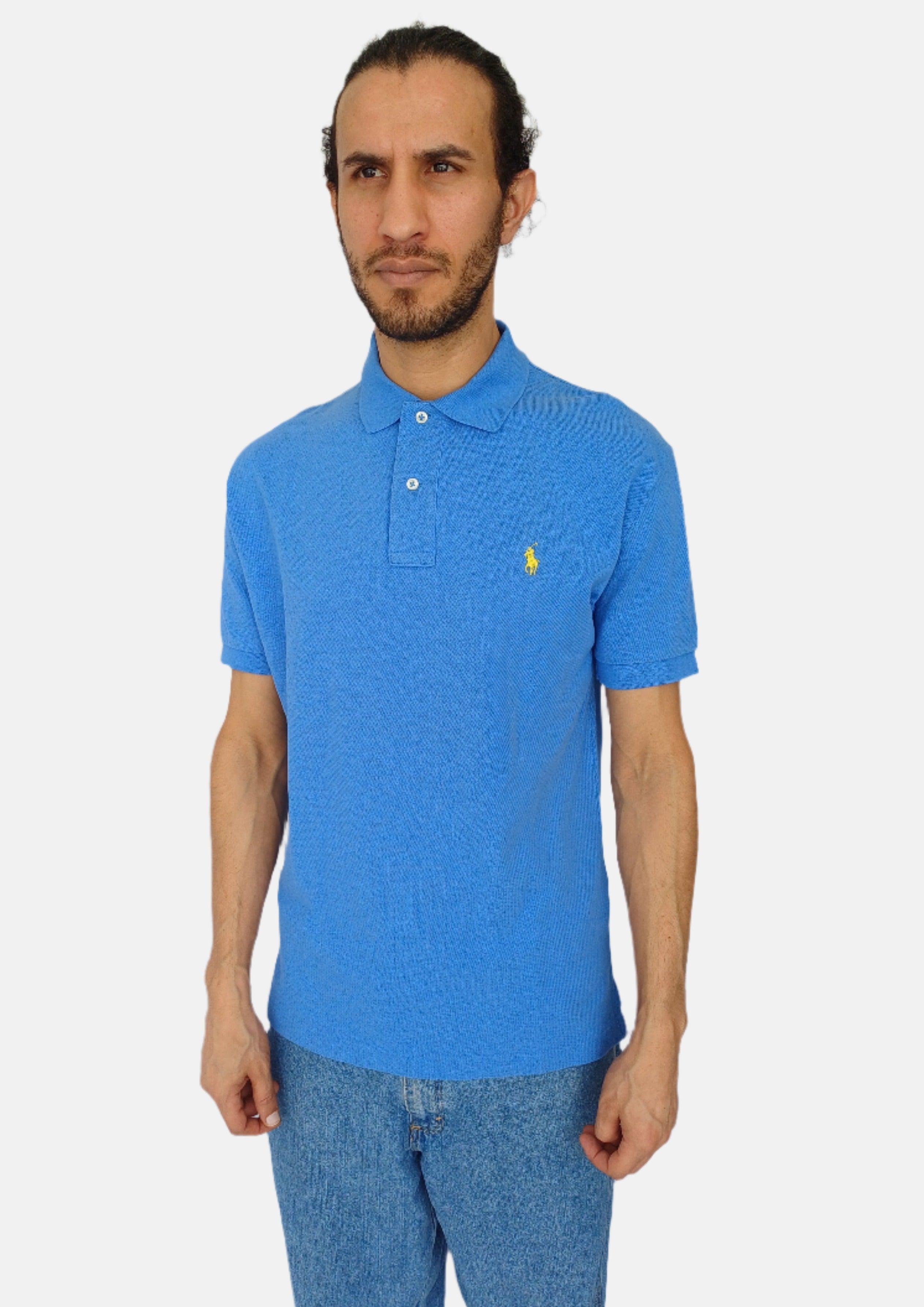 Ralph Lauren Blue Classic Fit Men Polo T-Shirts 710557751008
