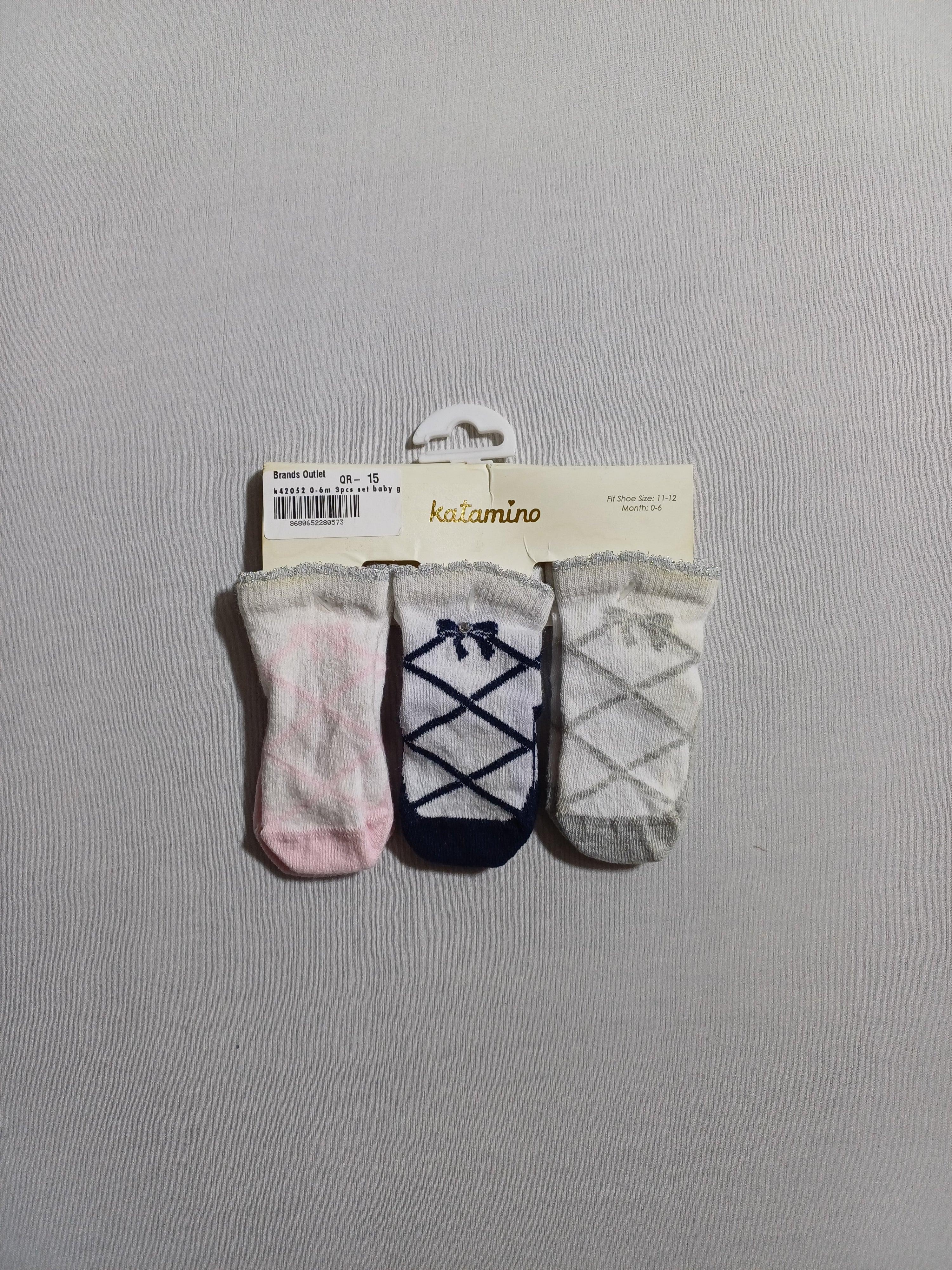 k42052 3pcs set baby girl socks