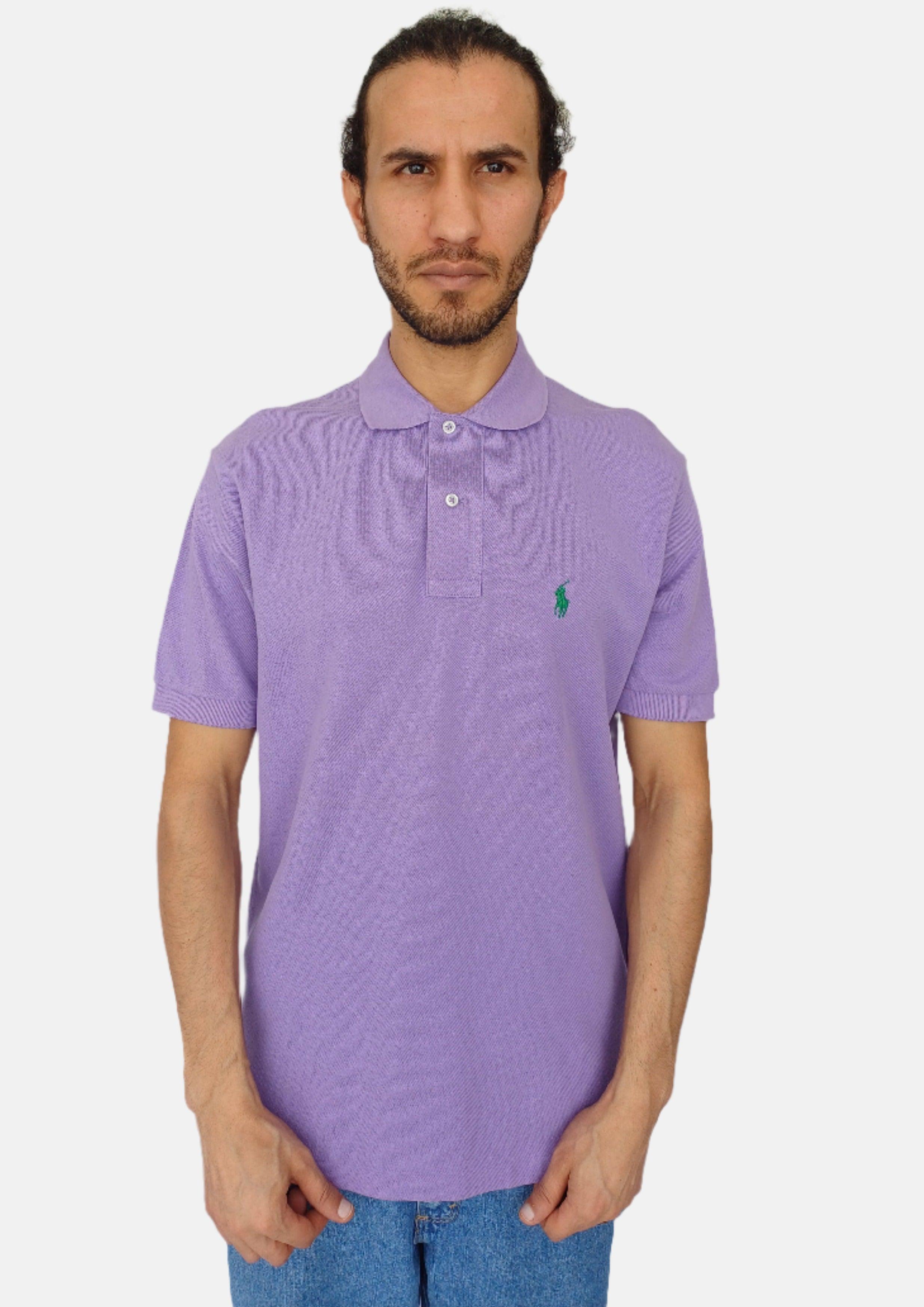 Ralph Lauren Purple Classic Fit Men Polo T-Shirts 710557751011
