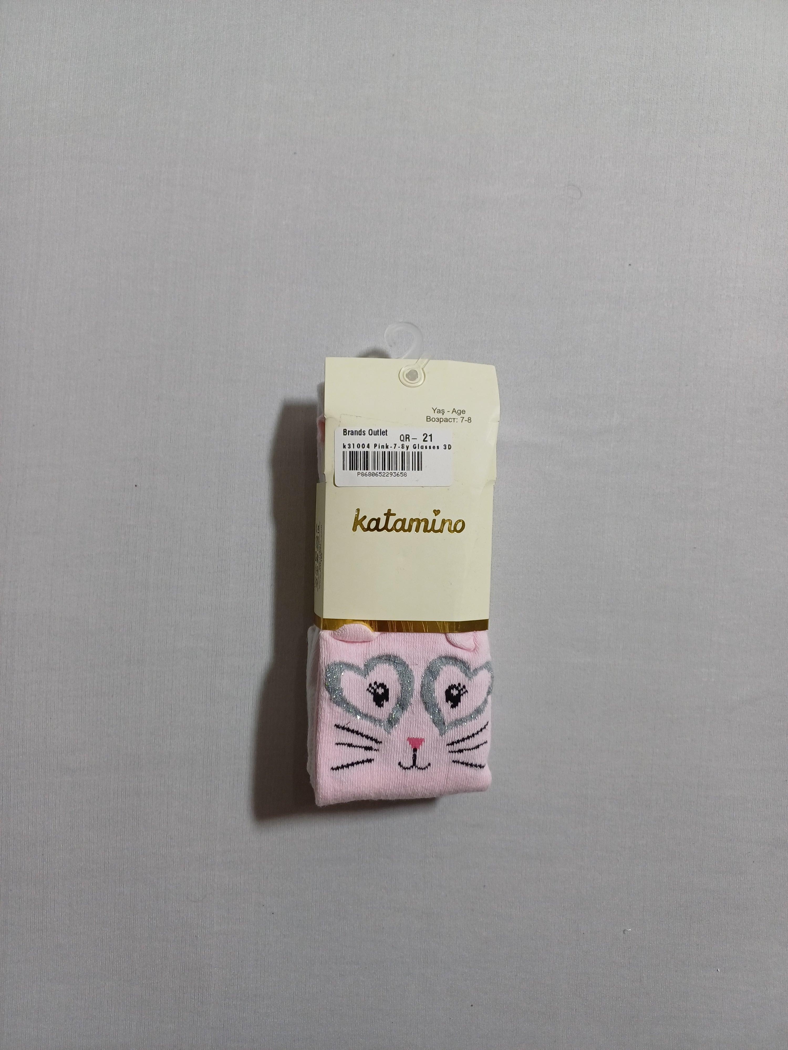 k31004 جوارب طويلة ثلاثية الأبعاد بنظارات وردية