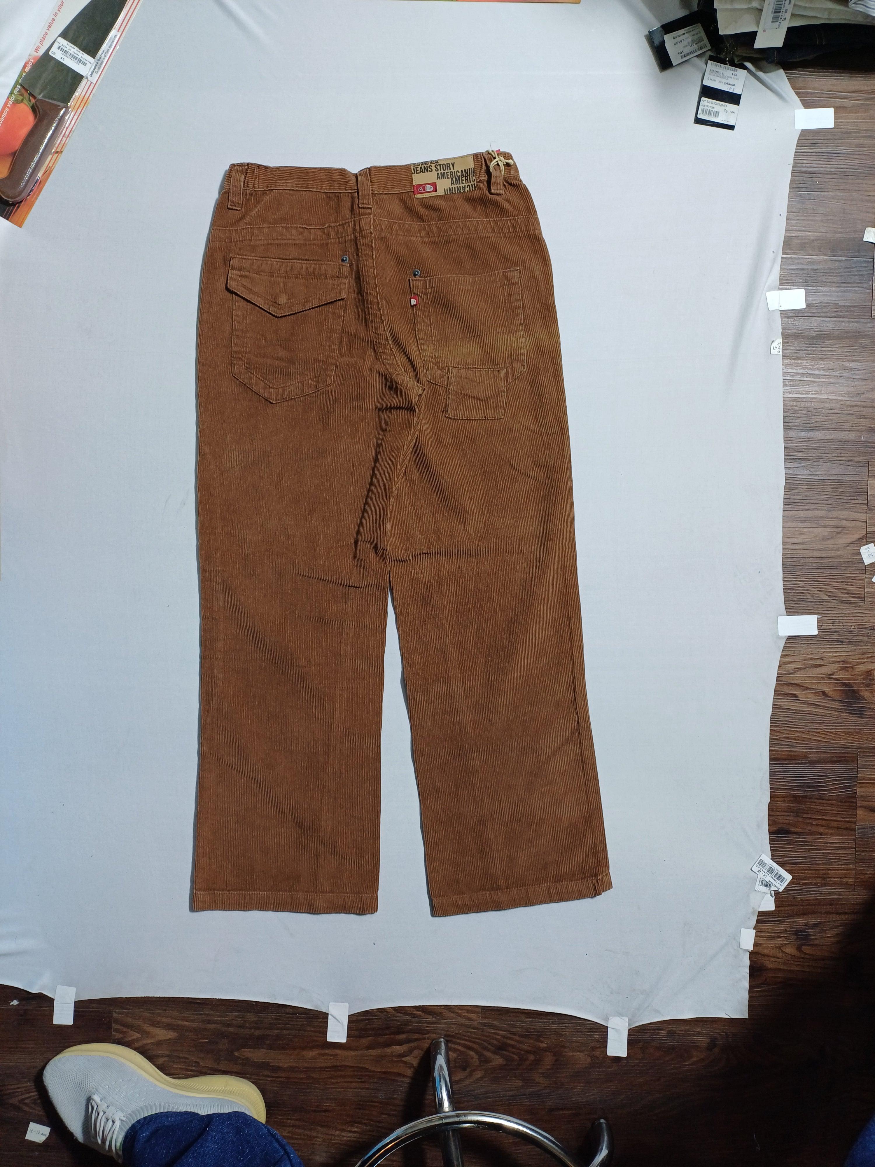 بنطلون AMERICANINO BROWN-14Y من قماش مخملي للأولاد 714-6110