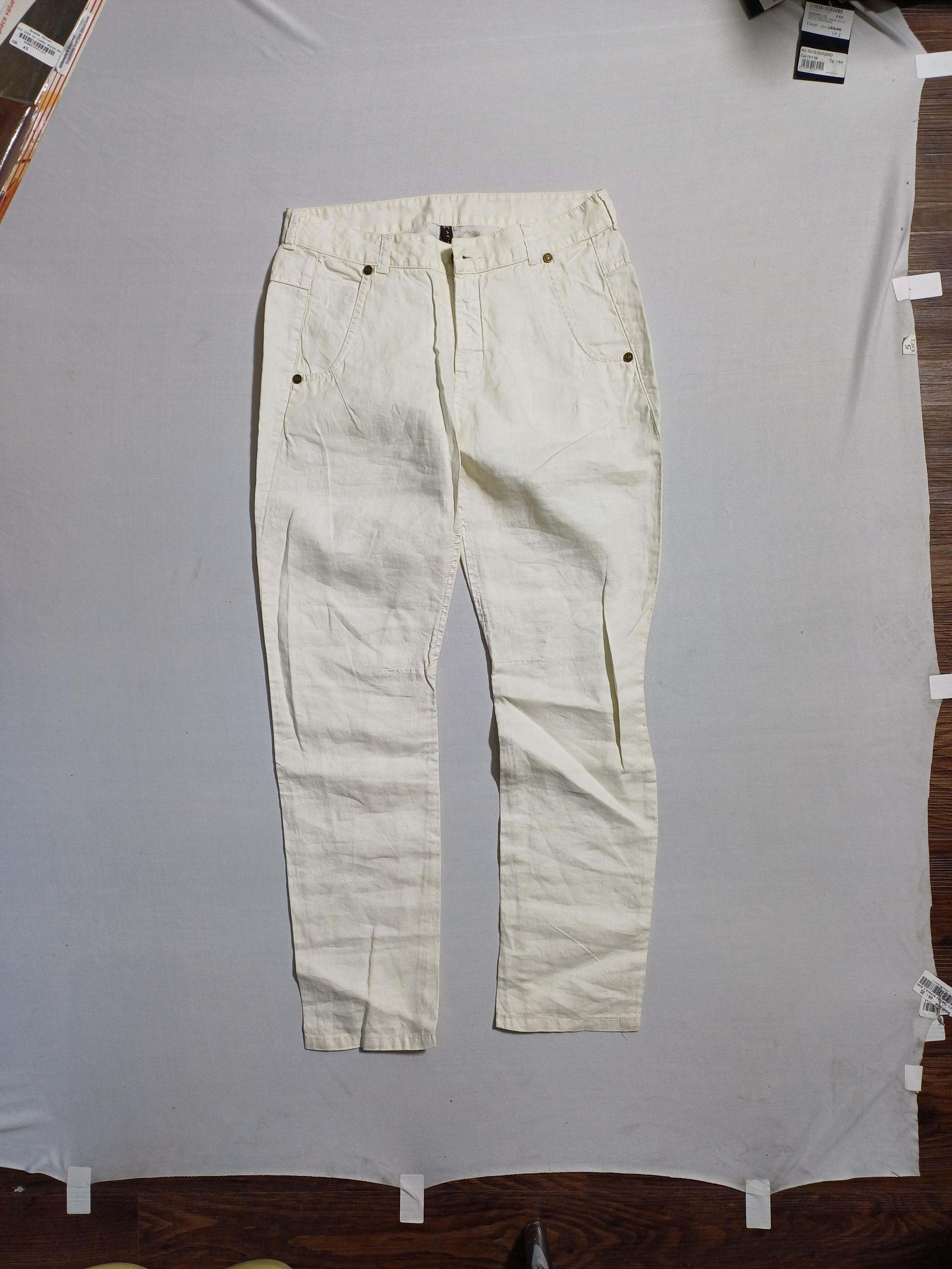 MANILA GRACE WHITE GIRL LINEN TROUSER 02545