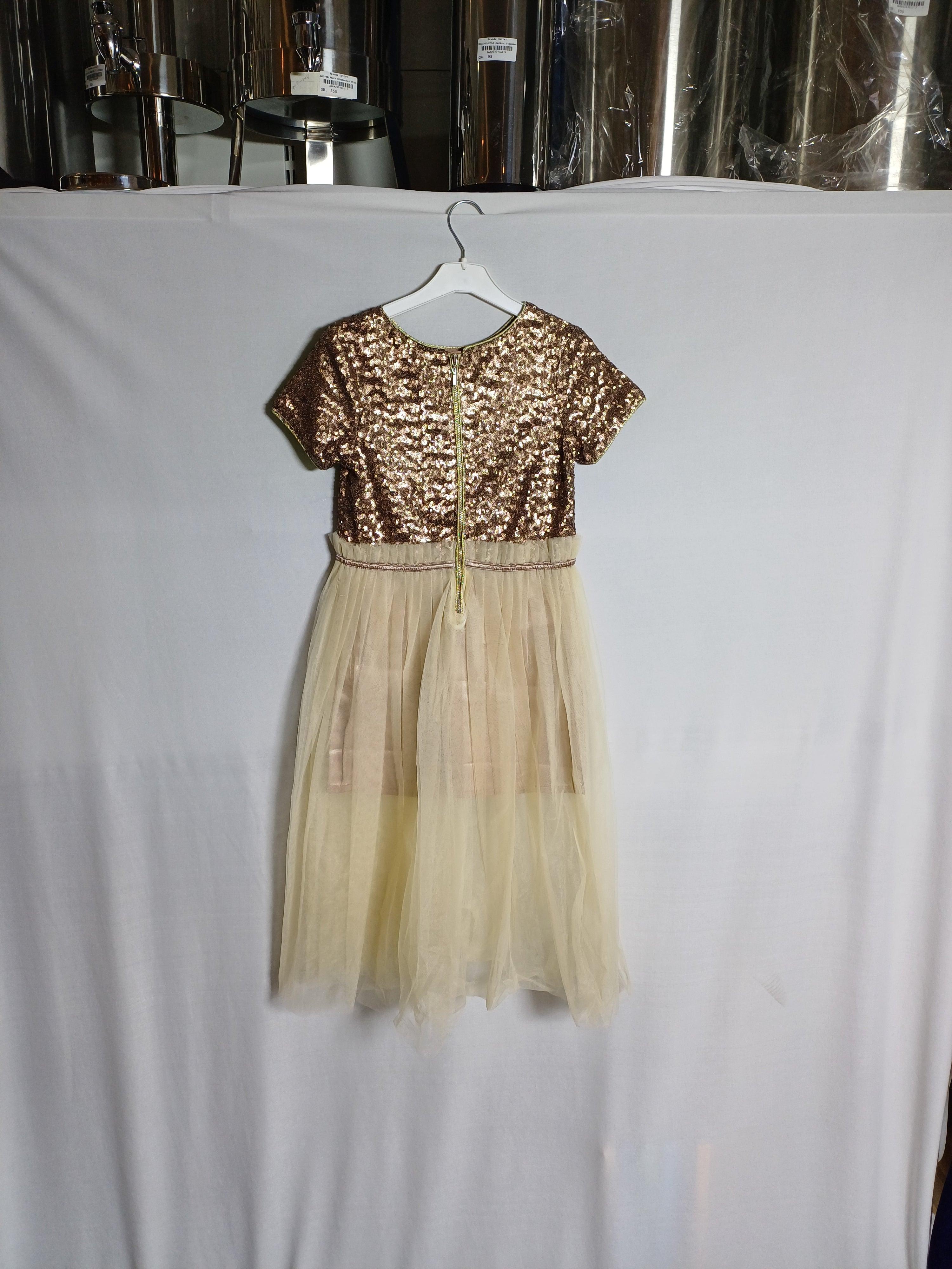 فستان G17Y60975 برونزي للبنات بعمر 7/8 سنوات