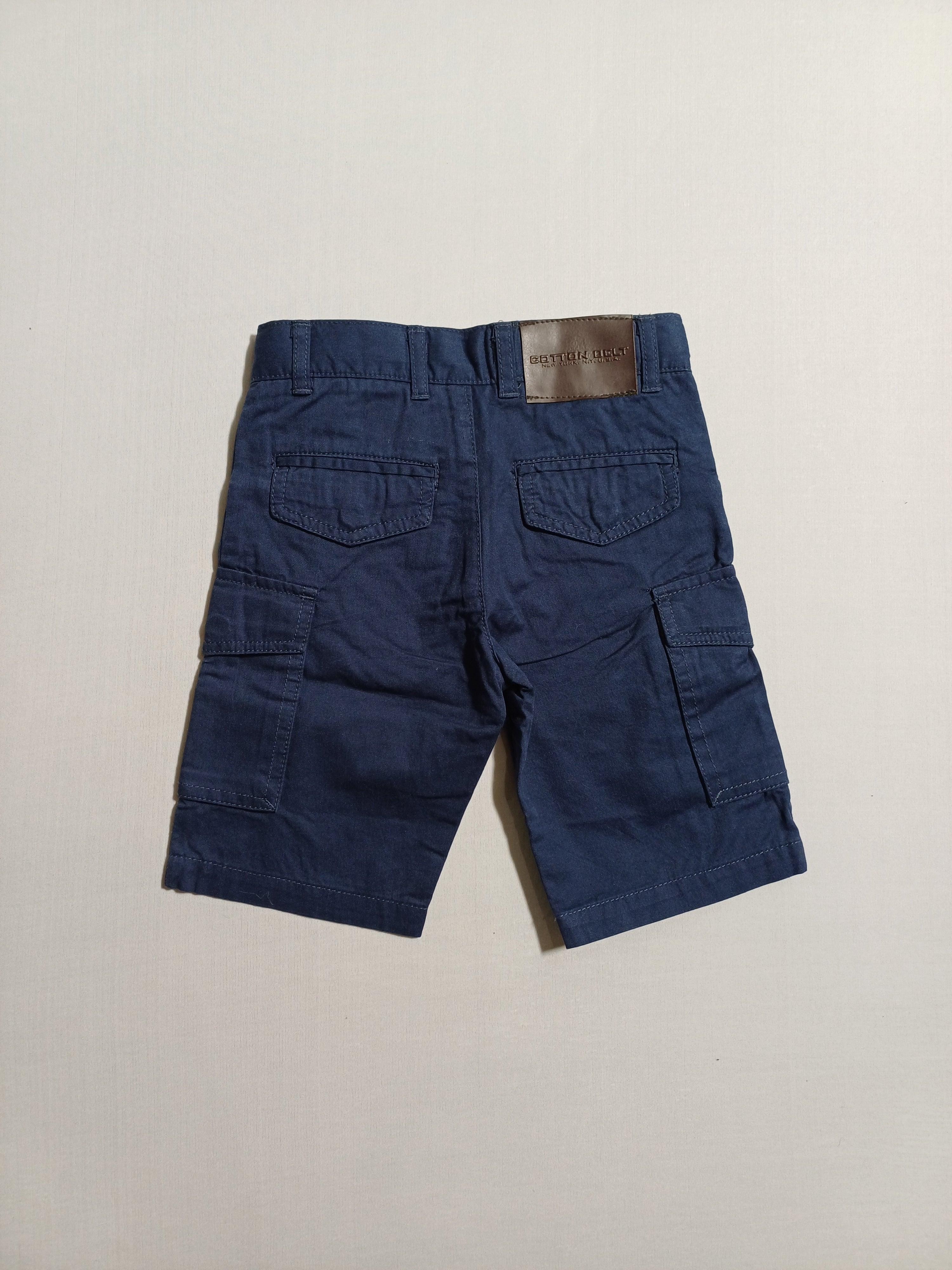 COTTON BELT NAVY-4Y BOY CARGO SHORTS 701100