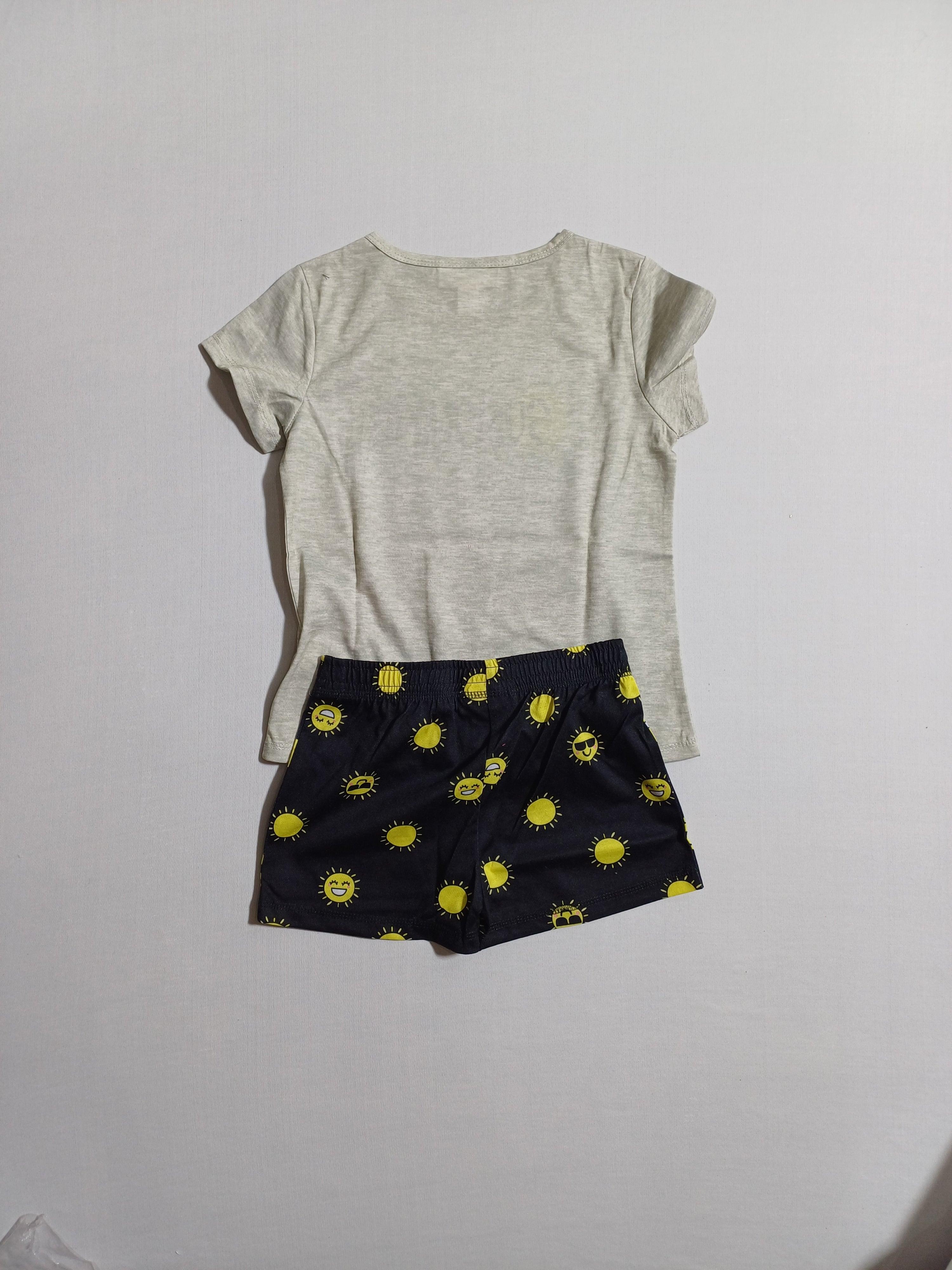 FAMILY PJS GREY K17483 GIRL 2PCS SET